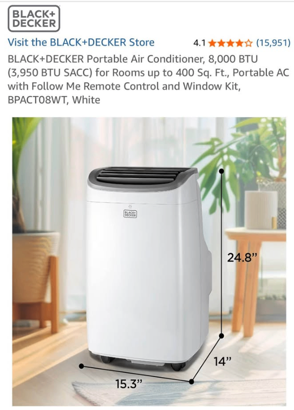 Black + Decker Portable Air Conditioner - photo 2