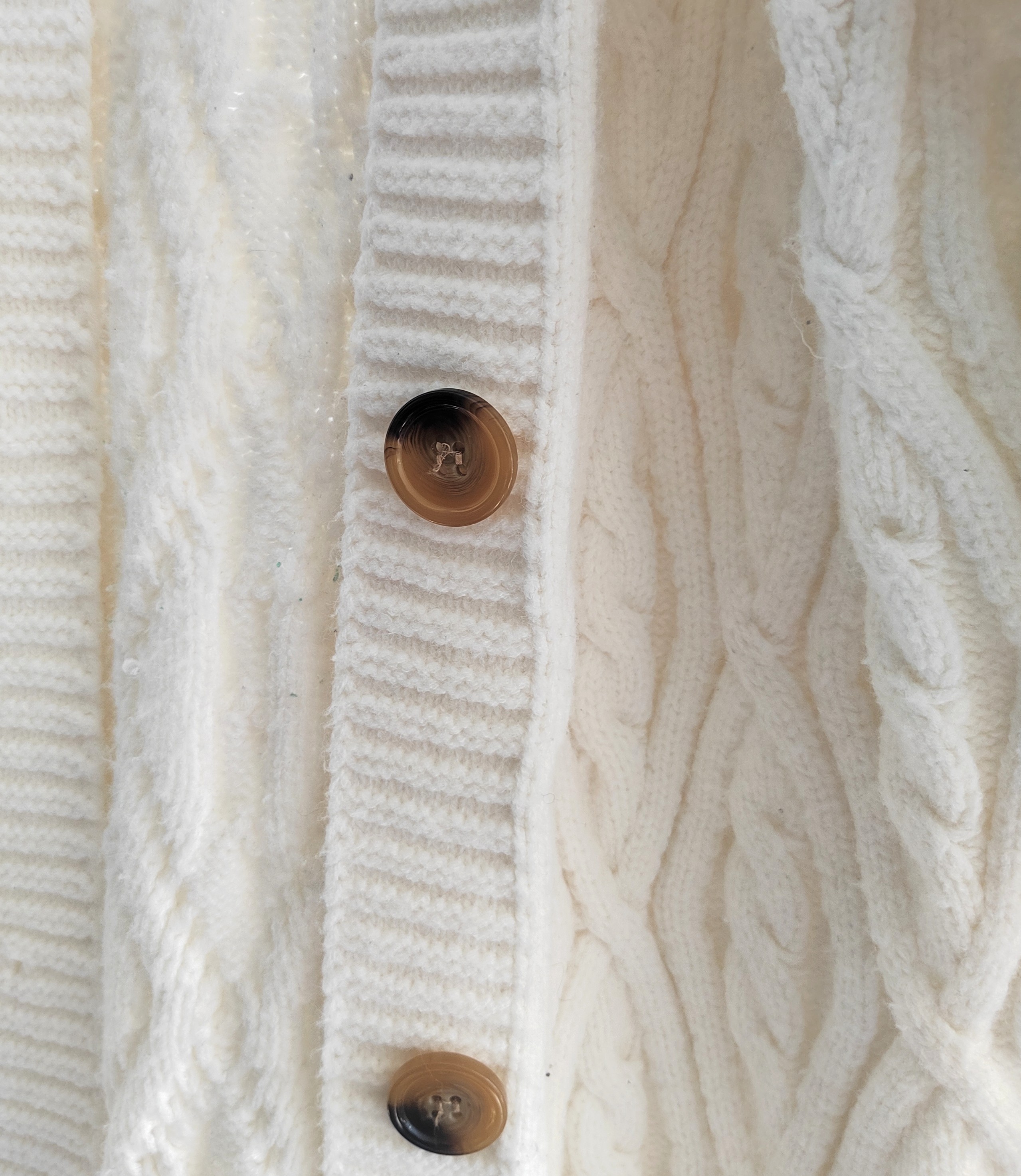 Cream Cable Knit Cardigan - photo 3