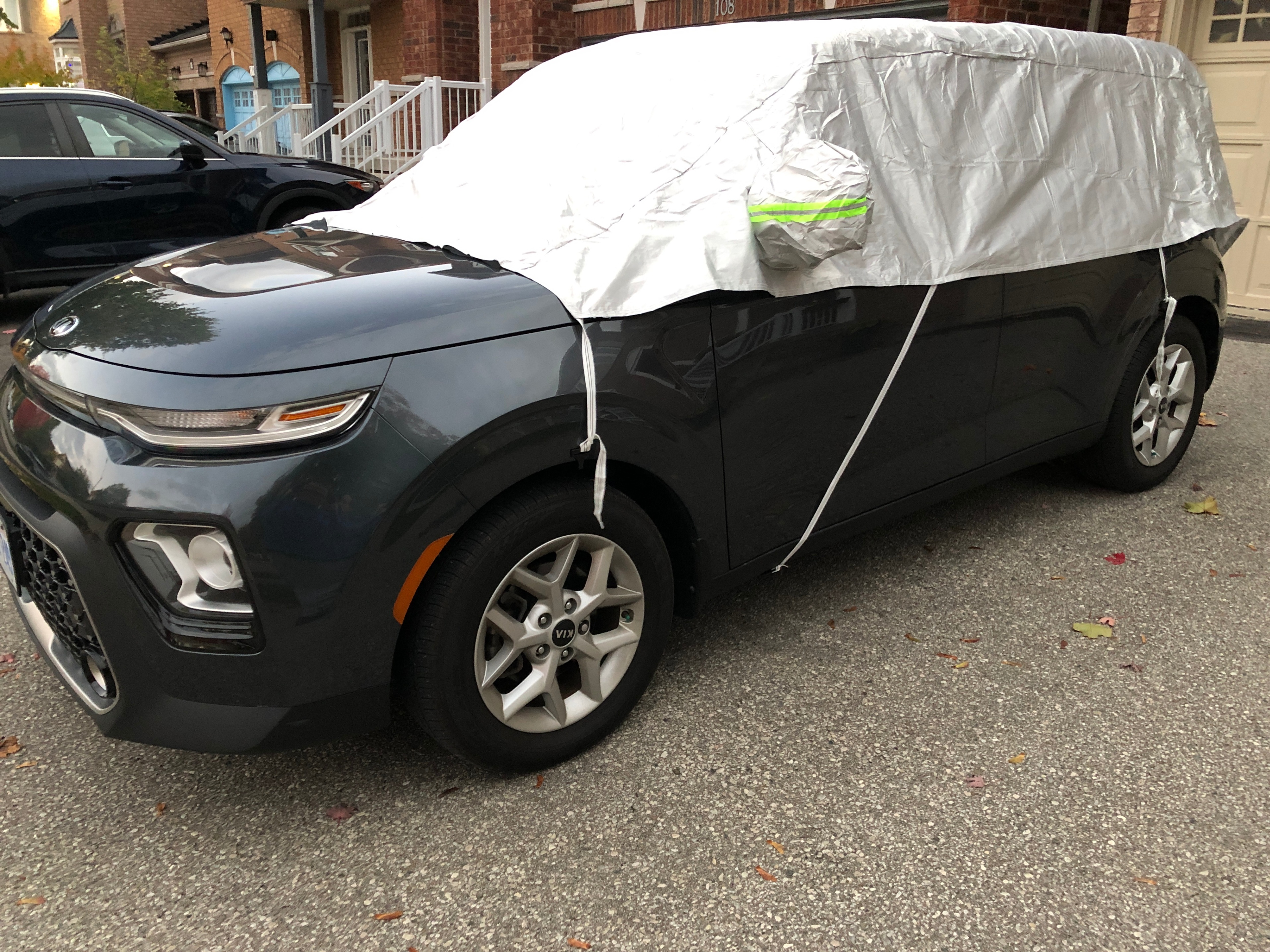 Silver Car Cover with Tie-Downs