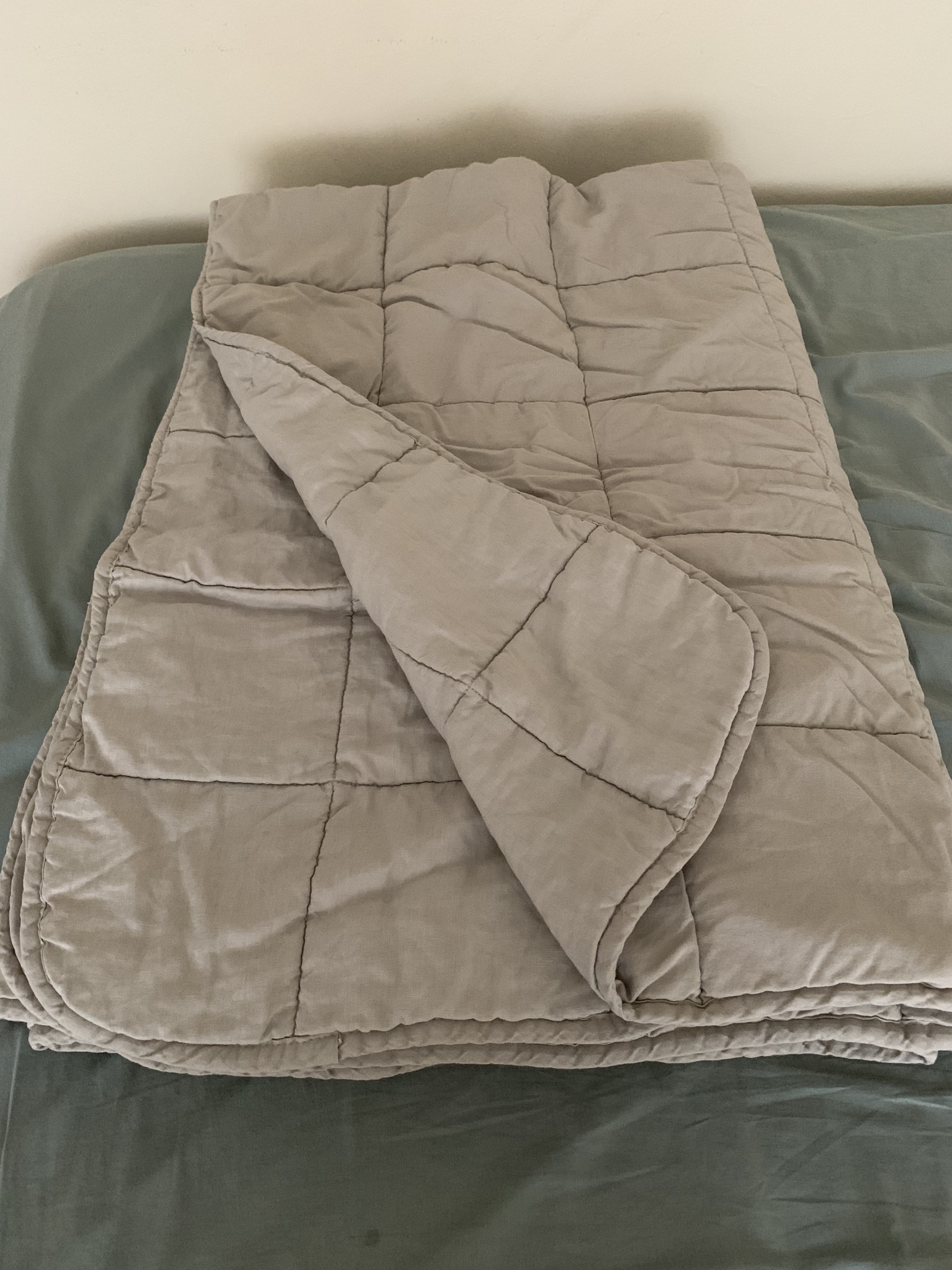 IKEA GULVED Queen Bedspread – Natural Linen/Cotton