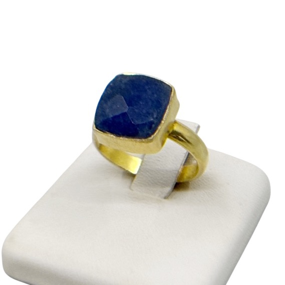 Gold Vermeil sterling silver sapphire ring - GM316 - photo 2