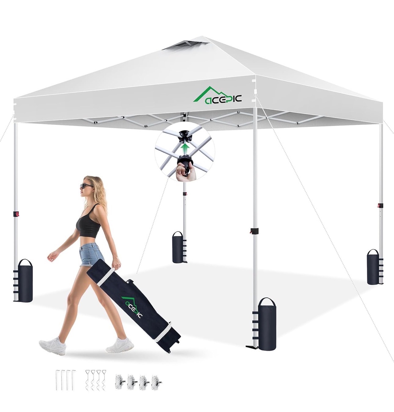 10x10ft Pop Up Canopy Tent Easy Setup Portable High Quality - photo 2