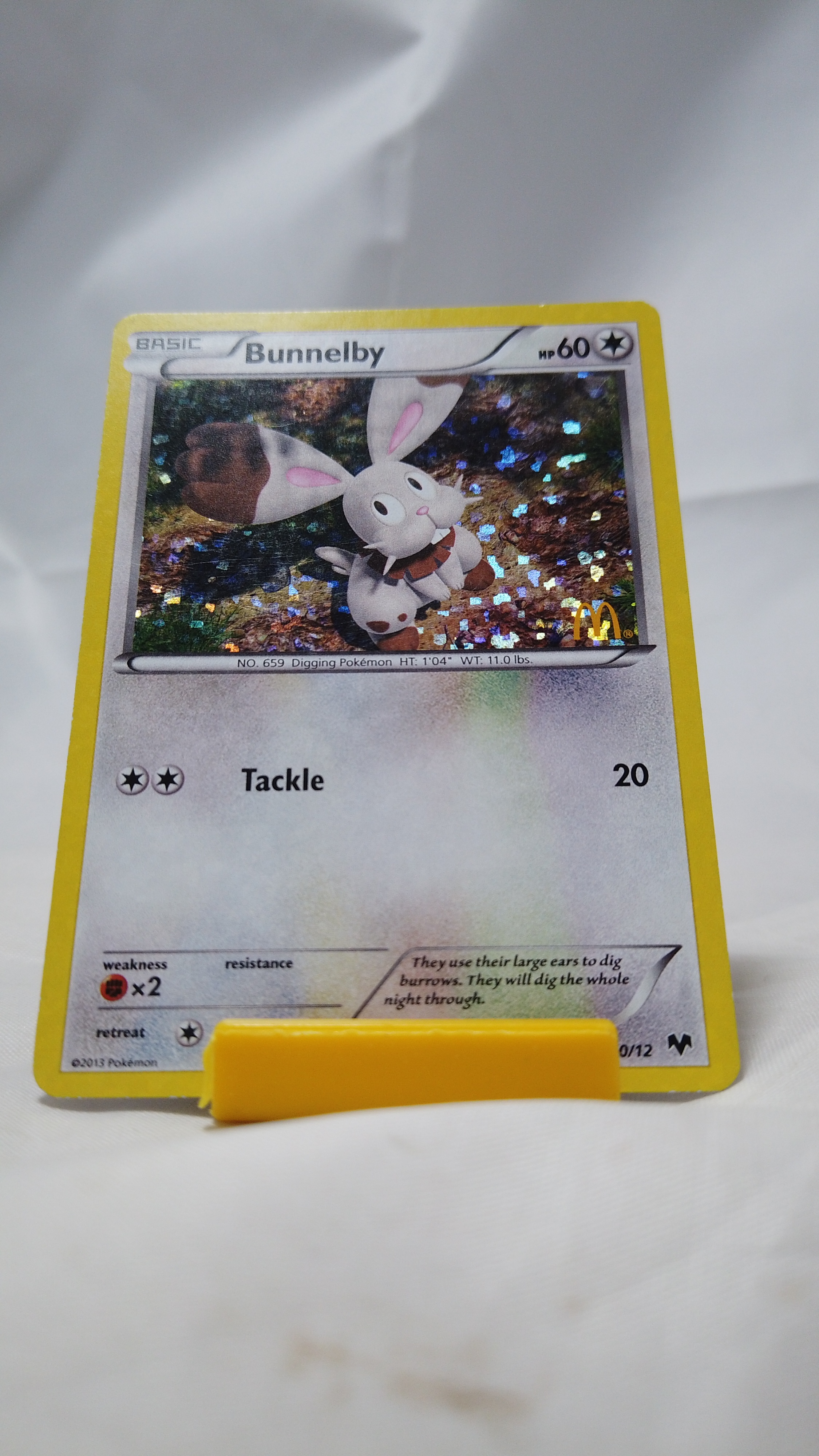 Pokemon Bunnelby 10/12 McDonald's Collection 2014 Holo None P