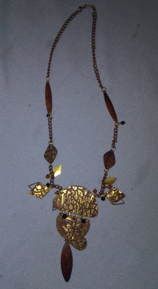Vintage Necklace (metal and strands)