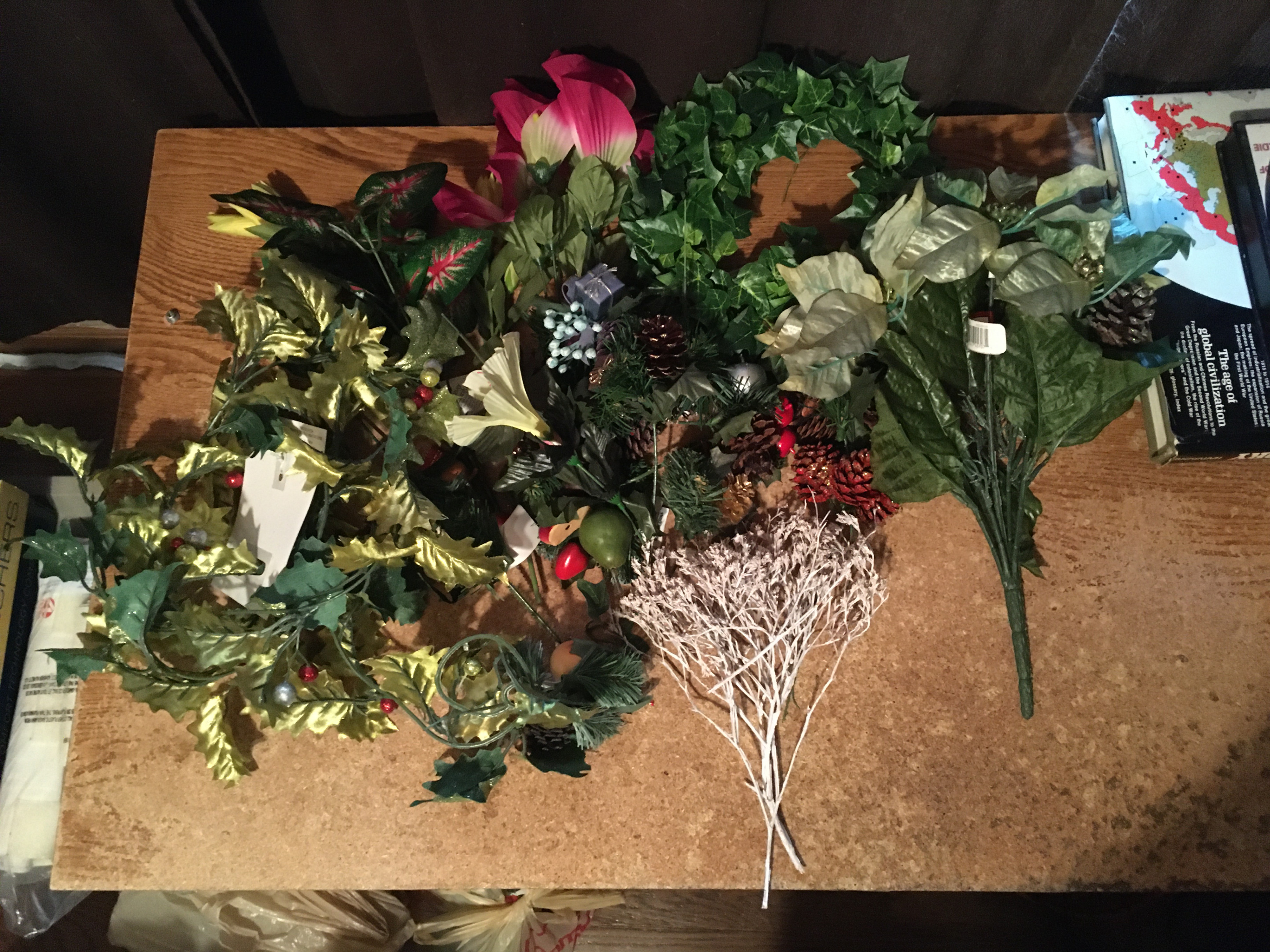 HUGE LOT FAKE ARTIFICIAL FLOWERS FLORAL VARIOUS SIZES/COLORS - photo 3