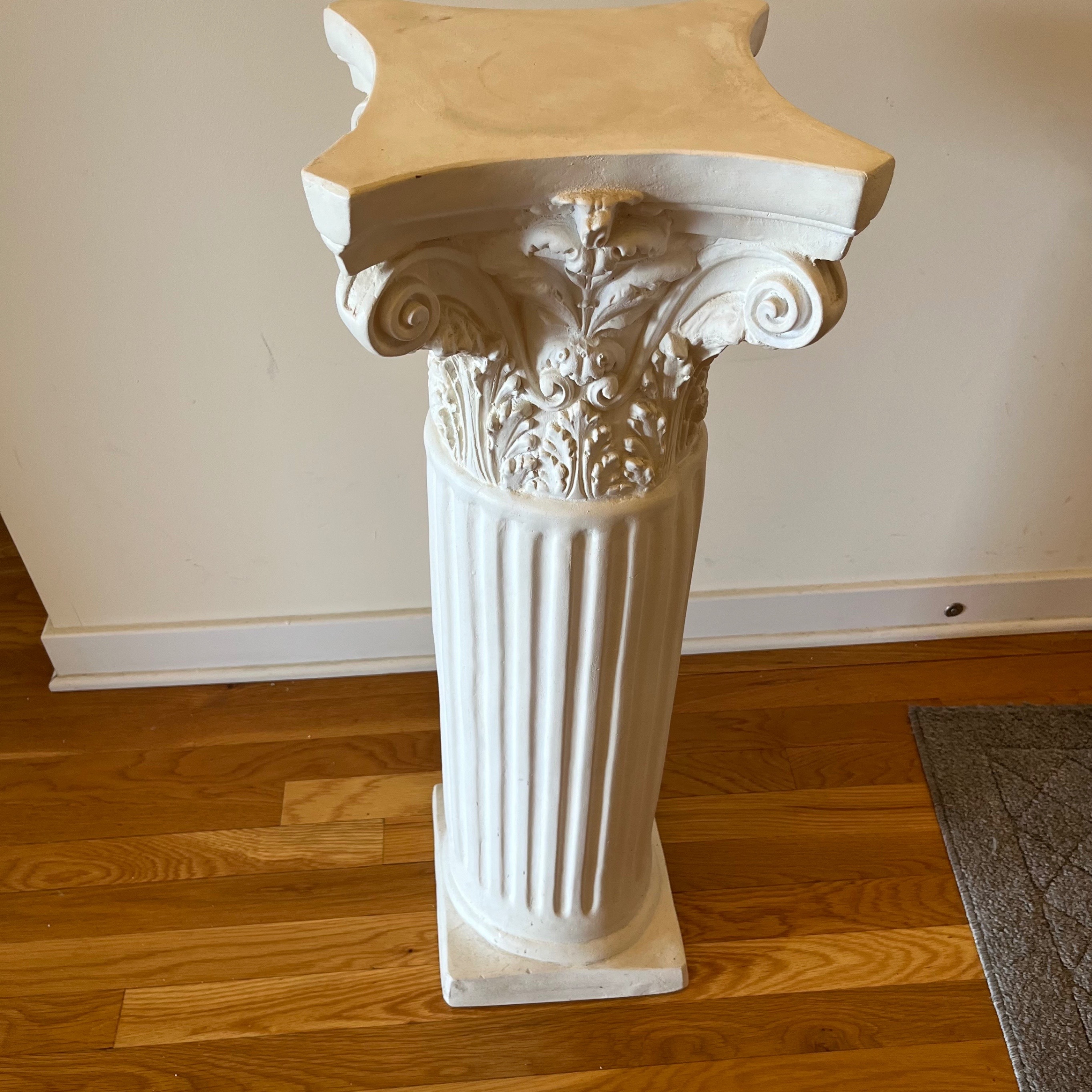 Plaster Column Pedestal Stand - 31" Tall Corinthian Pillar - photo 5