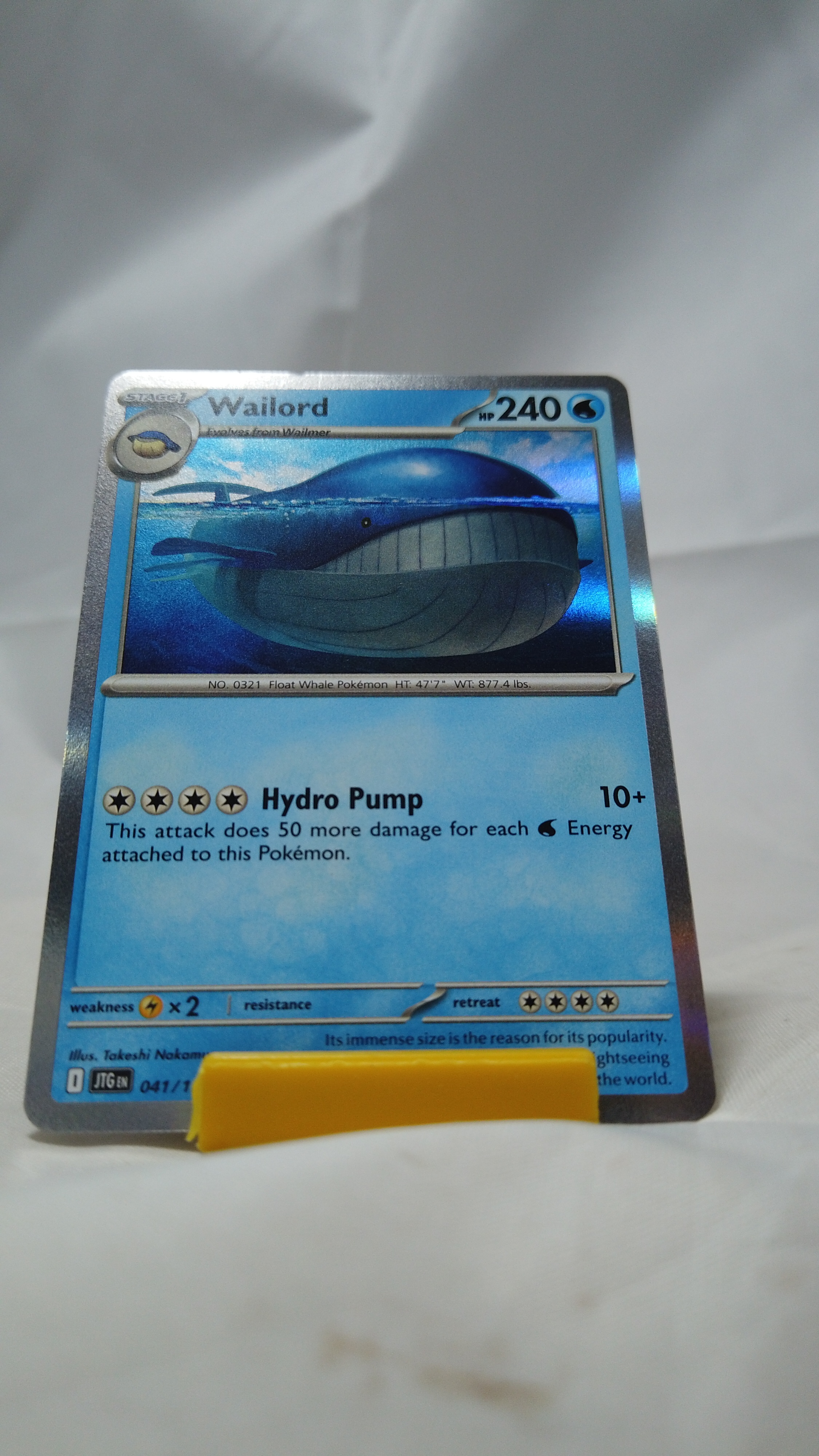 Pokemon Wailord 41/159 Journey Together Card Rare Holo NM