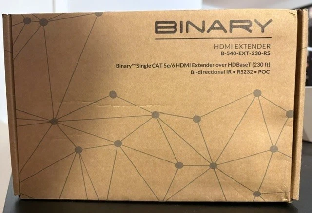 BINARY HDMI Extender B-540-EXT-230-RS New in Box