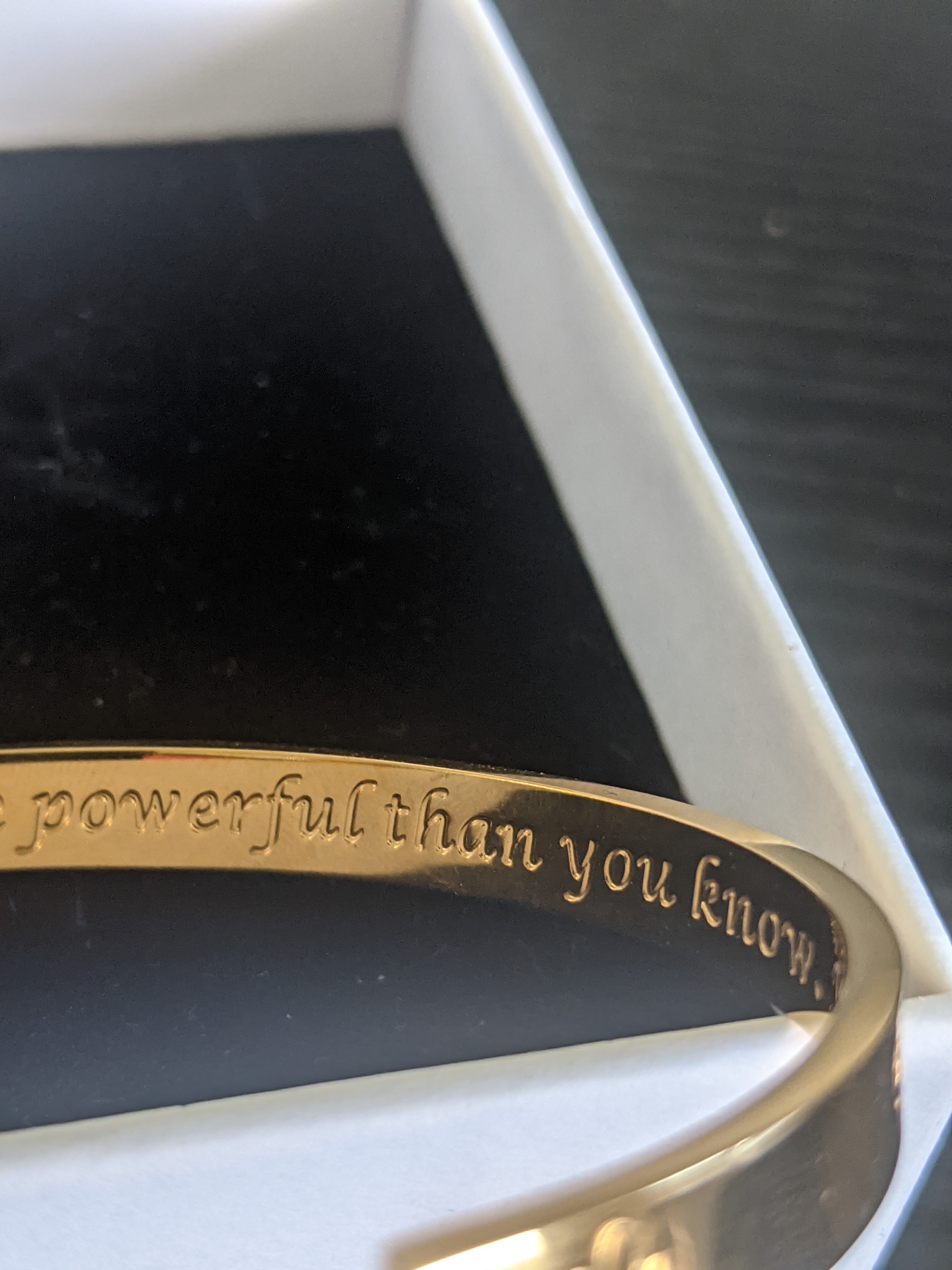 Non-Tarnish Adjustable Bracelet with Engraved Message - photo 5