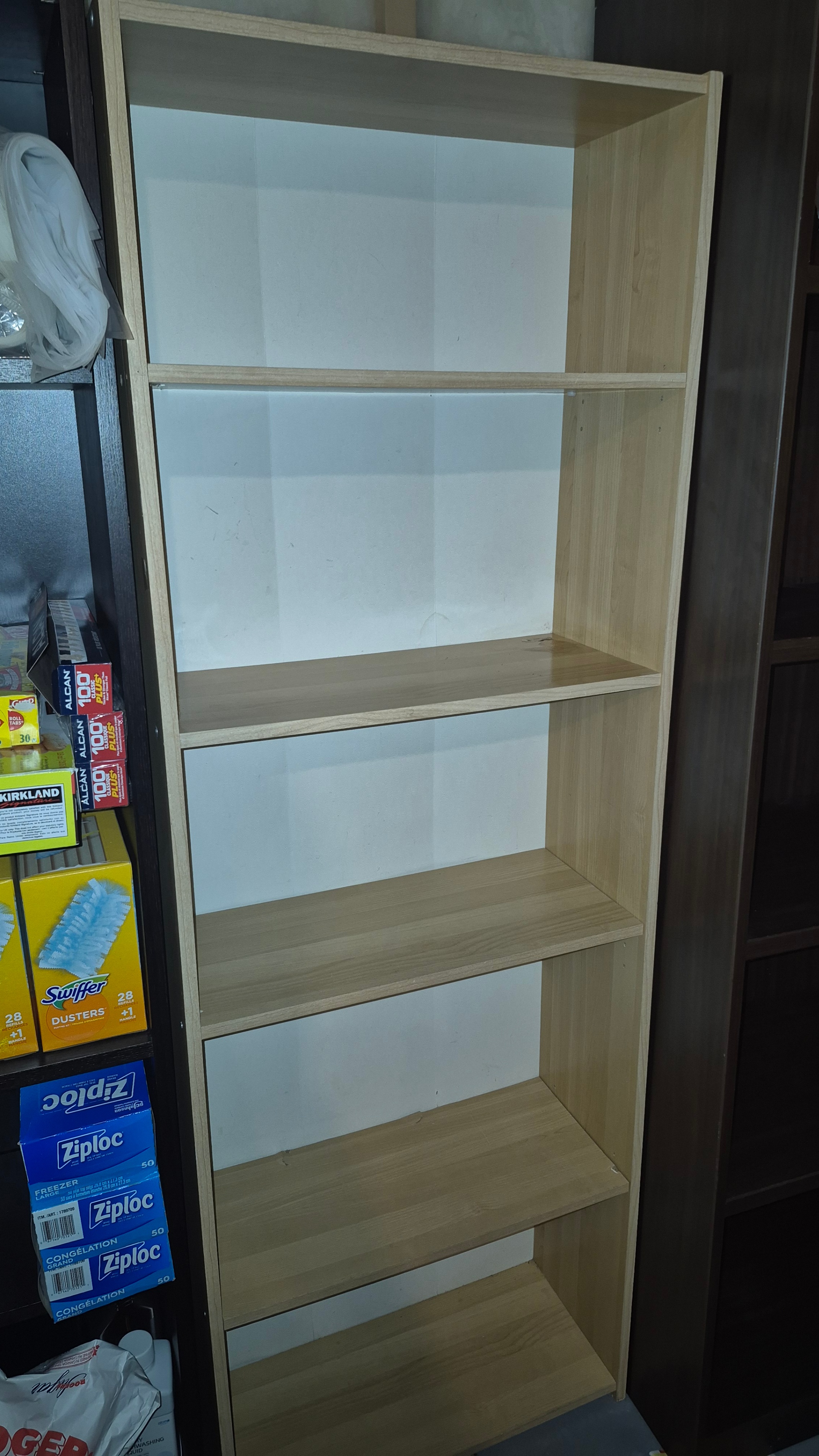 IKEA Light Wood 5-Shelf Bookshelf