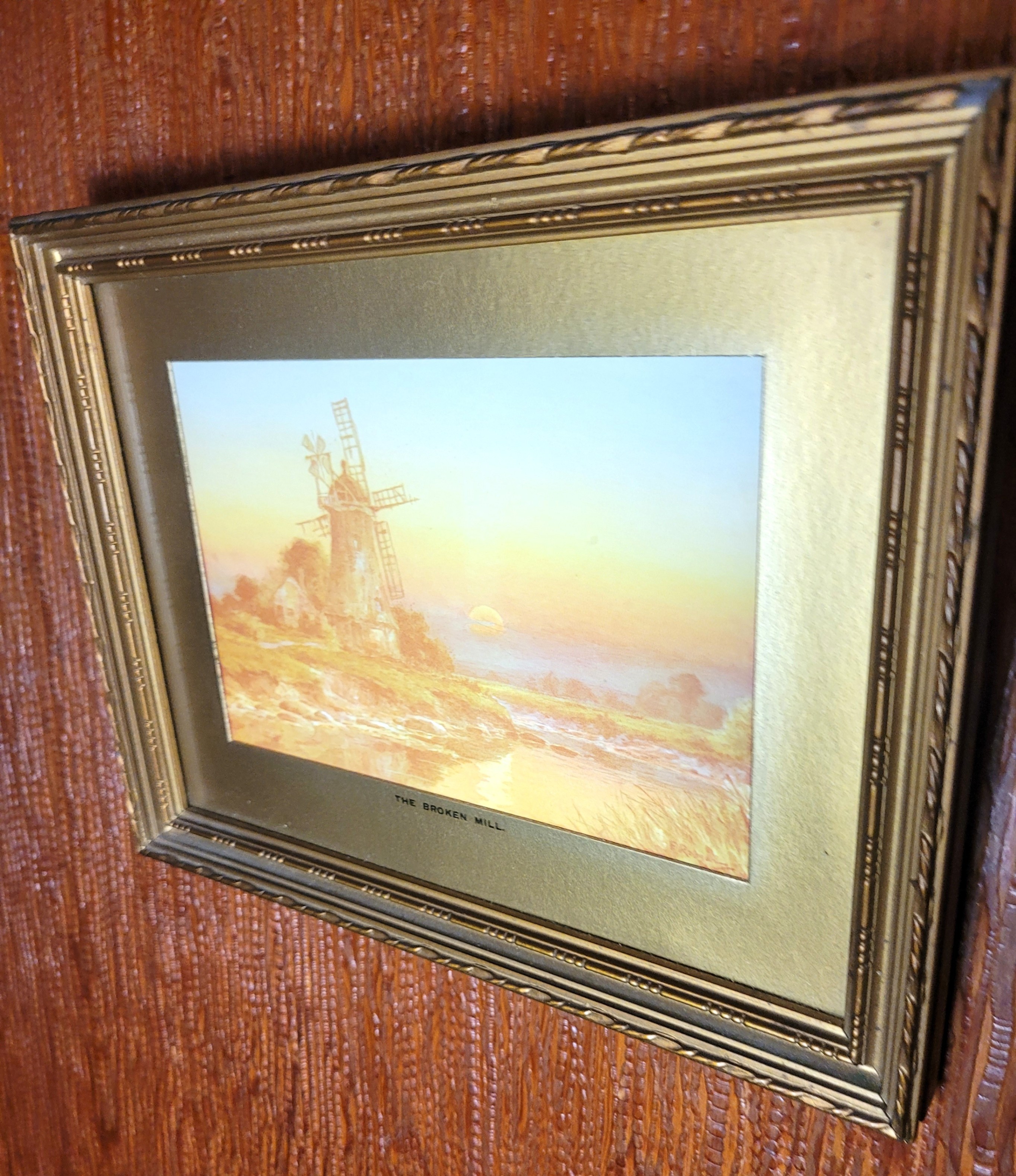 1940s Normill Framed Print The Broken Mill 4134 Made in England