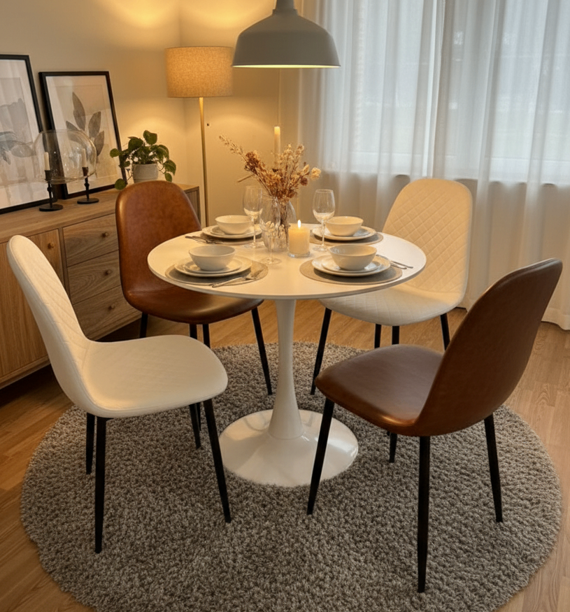 Modern 80cm Round Kitchen Dining Table | Clearance Sale - photo 2