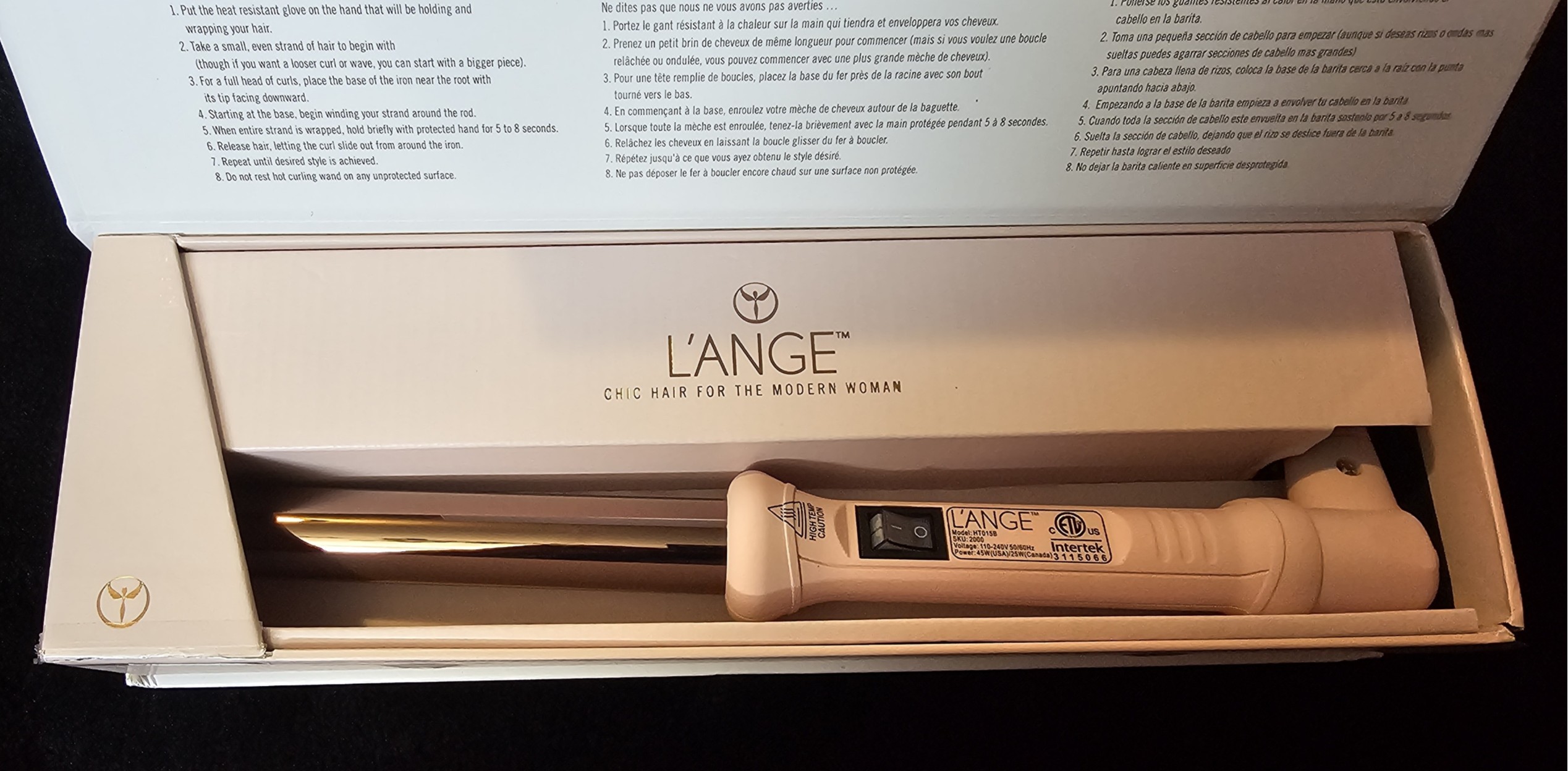 NEW HAIR CURLING WAND - L'ANGE Ondulé Titanium Curling Wand 25MM - photo 5