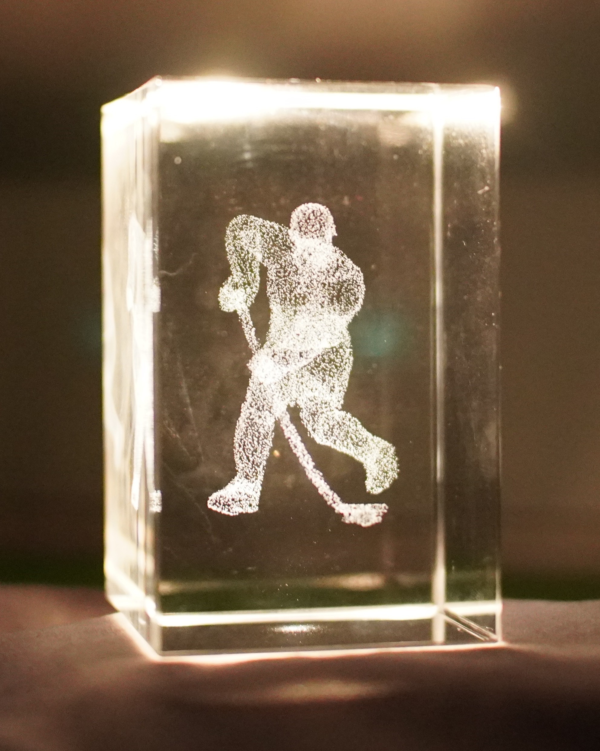 Crystal Laser Etched Hockey Player Figurine - photo 5