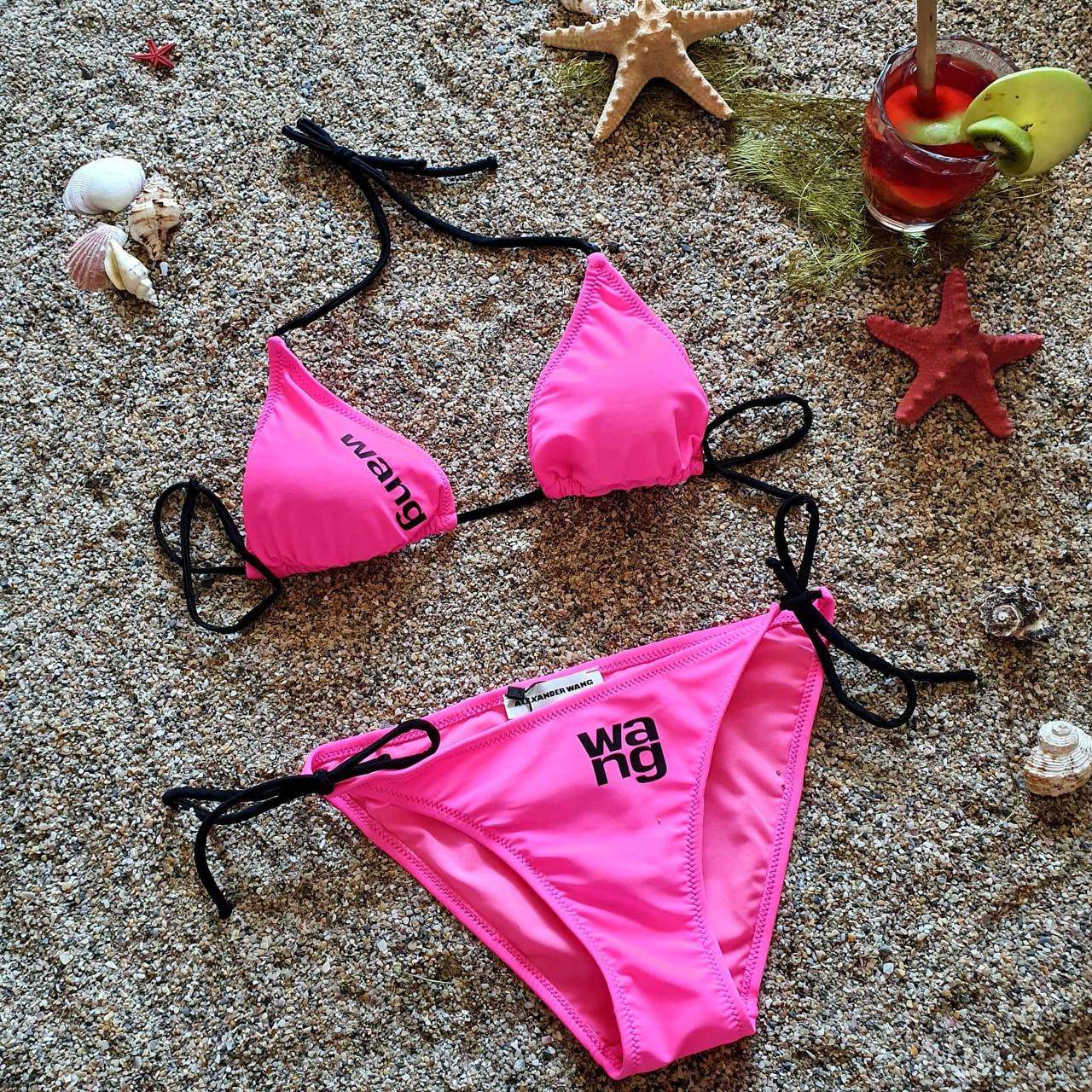 Alexander Wang hot pink logo bikini brand new with tags XL
