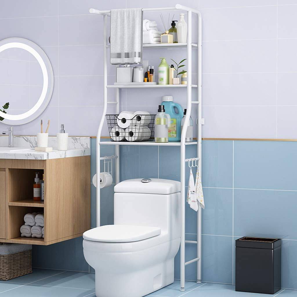 3‐Shelf Over‐The‐Toilet Storage Rack with Hanging Rod & TP Hold - photo 2