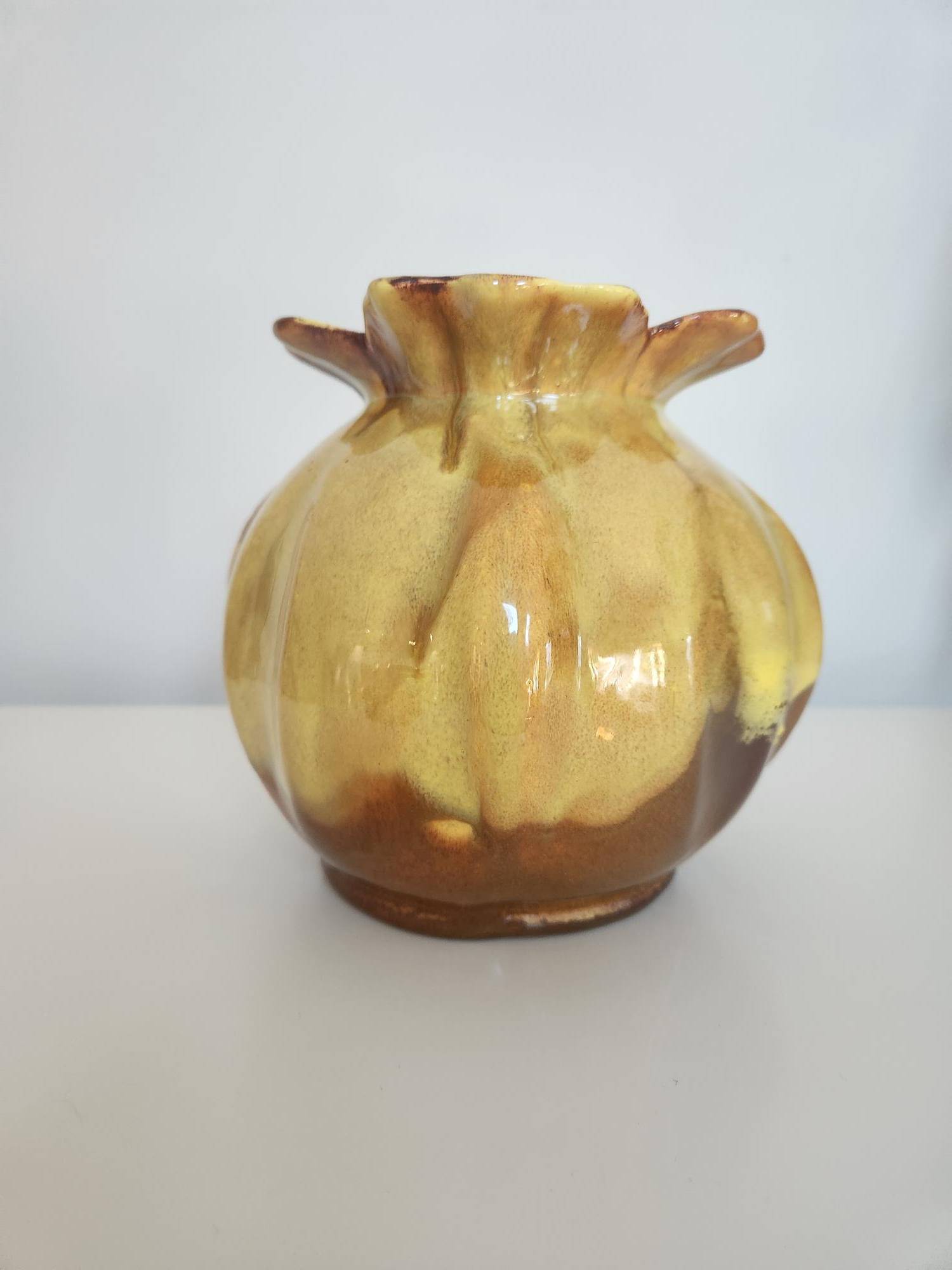 Stunning Vintage Mid-Century Style Ceramic Dripglaze Vase - photo 2