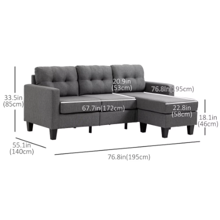 🛋️ Move-Out Sale: L-Shaped Sectional Sofa with Chaise 🛋️ - photo 2