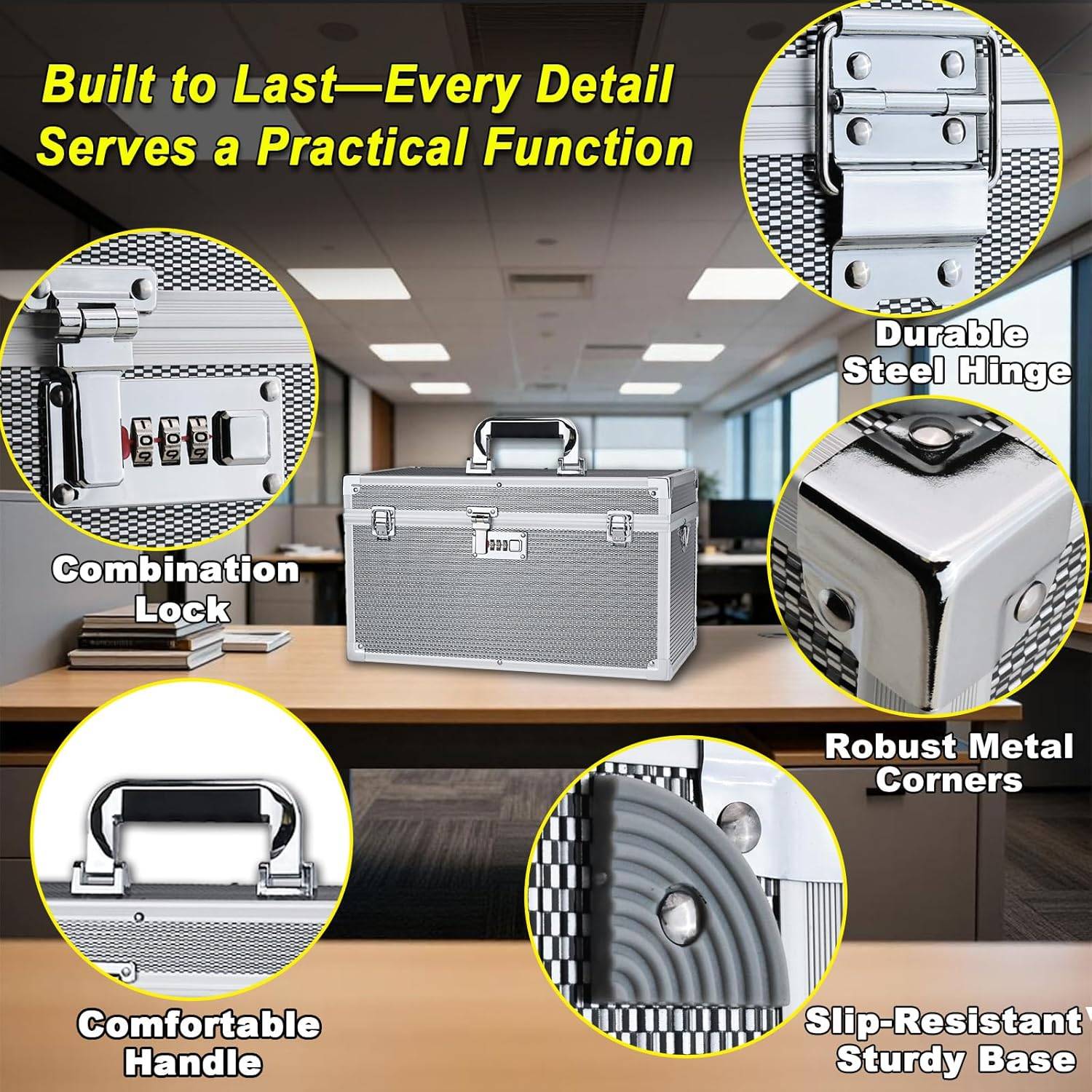 Portable Locking Storage Box with Combination Lock (Medium) - photo 5