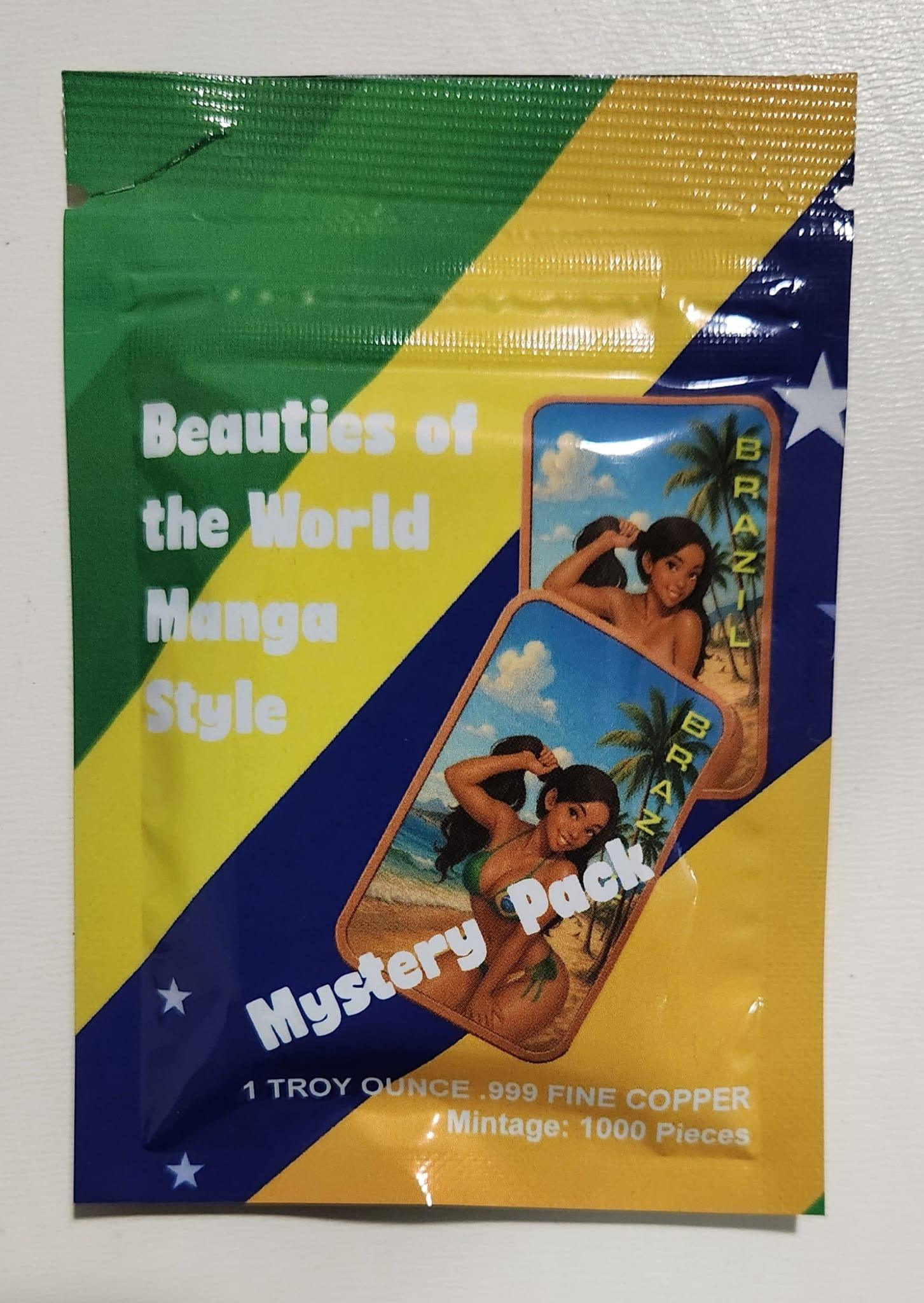 Beauties of the World Brazil — 1 oz .999 Fine Copper Mystery Bar