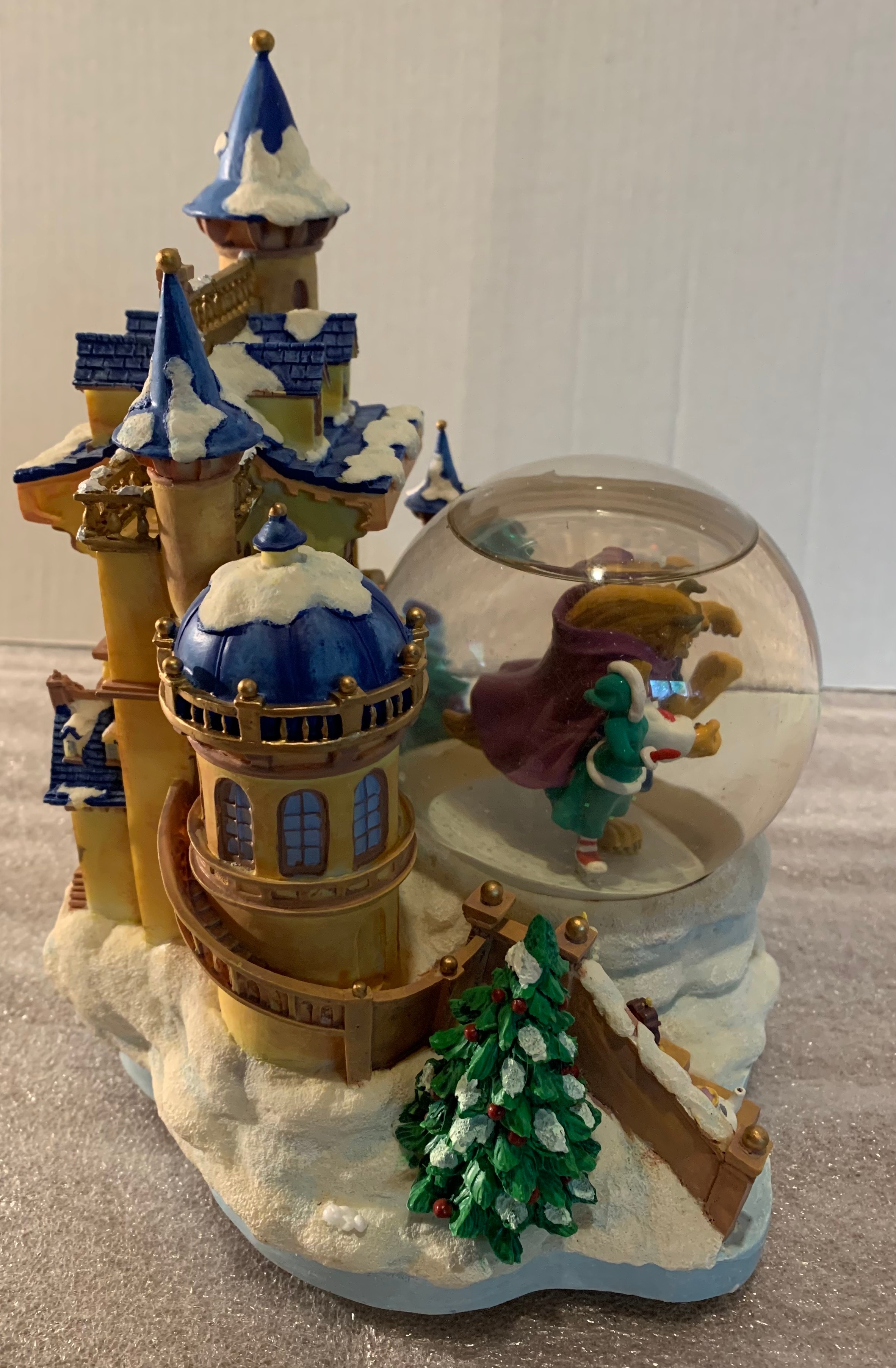 Disney Beauty and the Beast Ice Skating Castle Snow Globe - photo 4