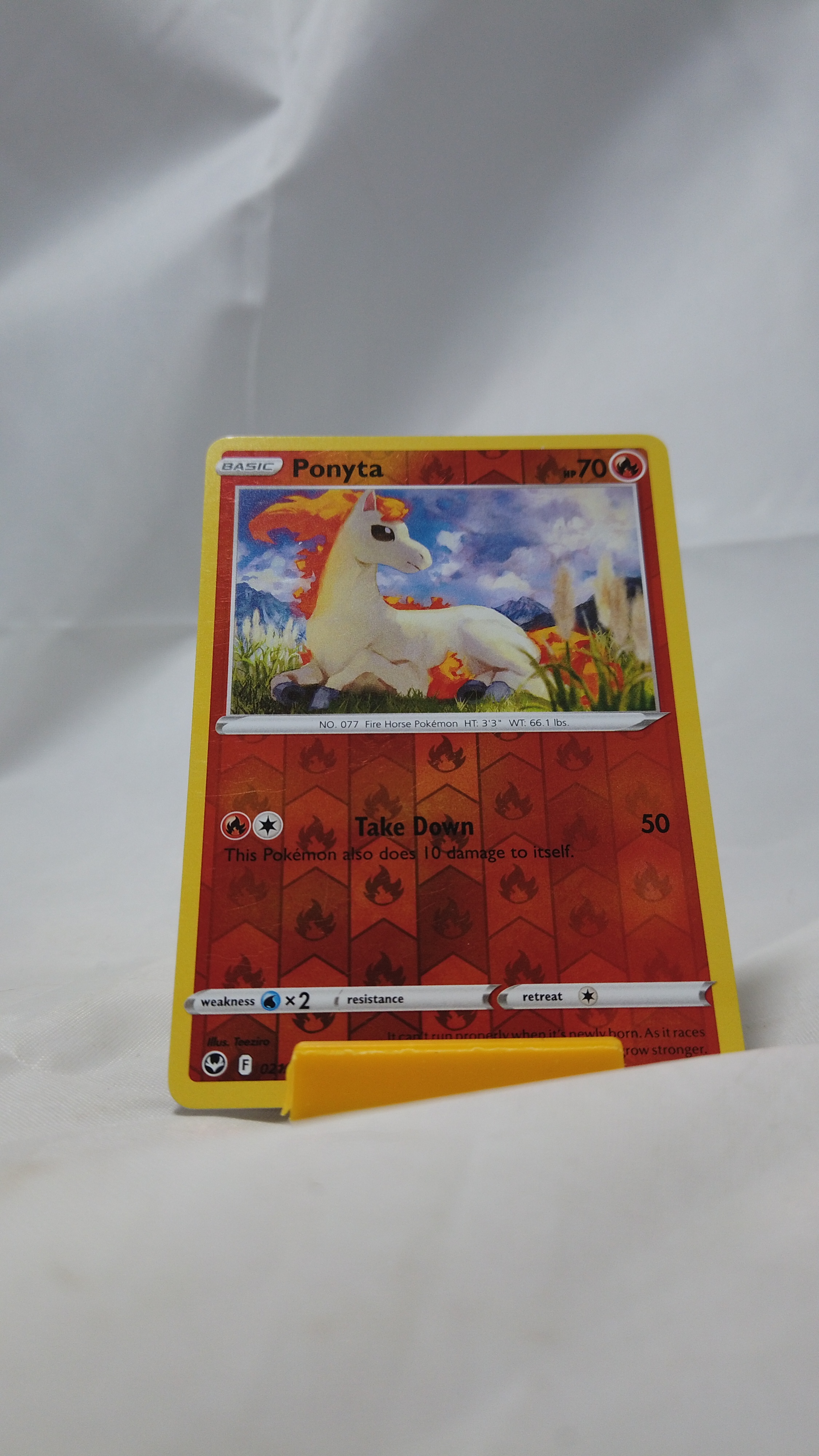 Pokemon Ponyta 21/195 Silver Tempest Card Common Reverse Holo P