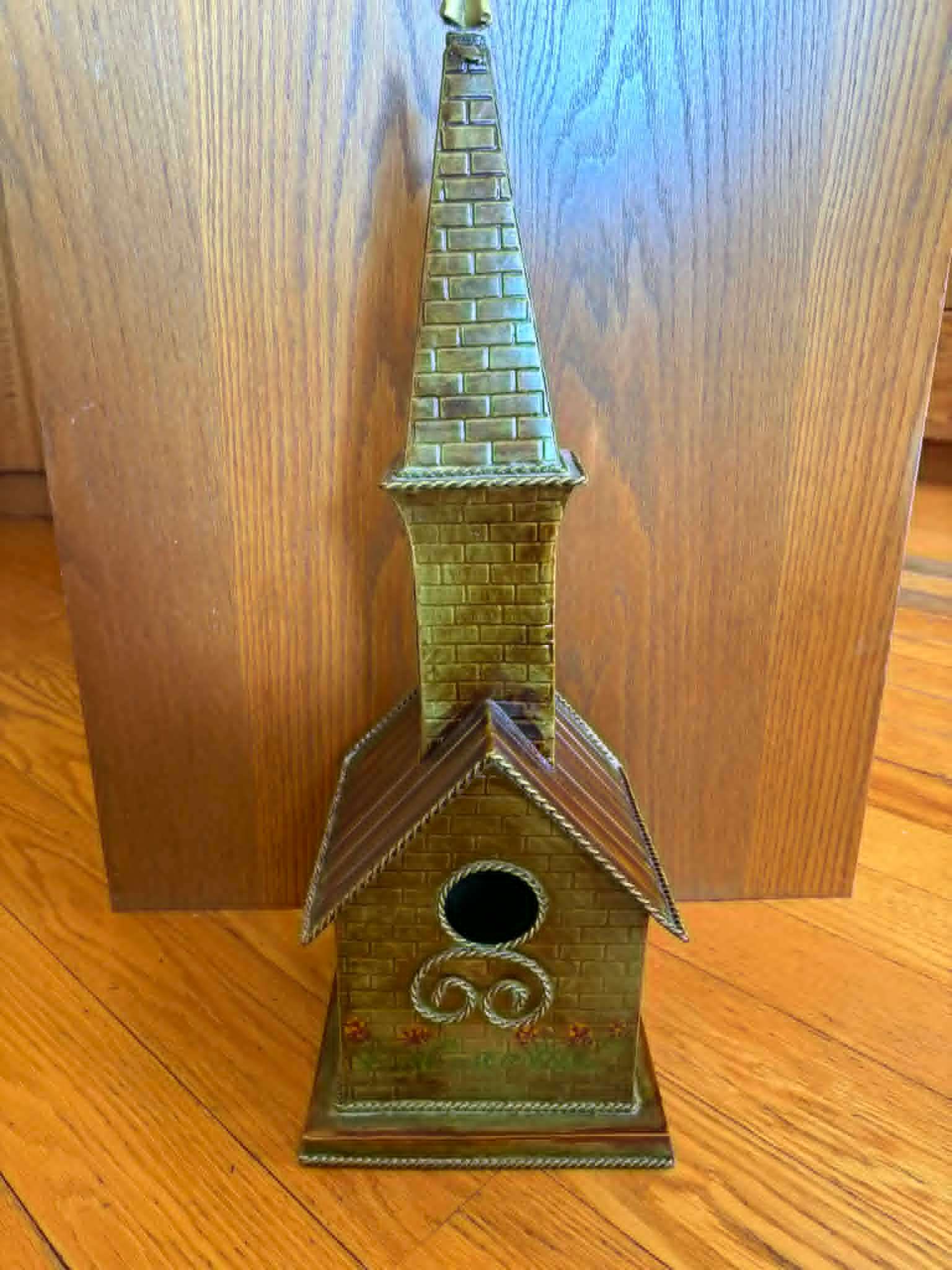 25" Tin church look bird house - photo 3