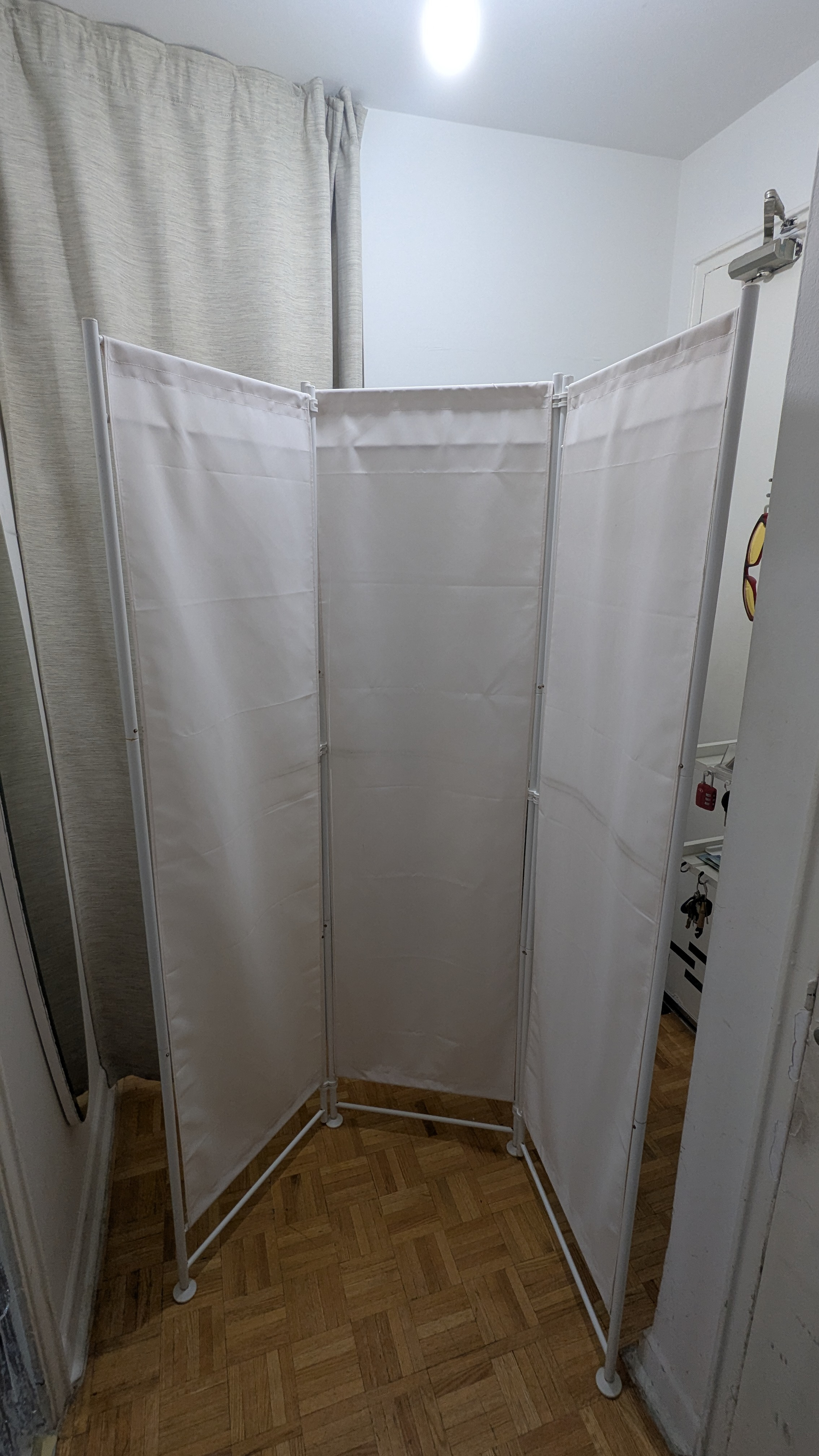 Portable, Foldable Tall 3-Panel Screen/Room Divider Wall Balcony - photo 2