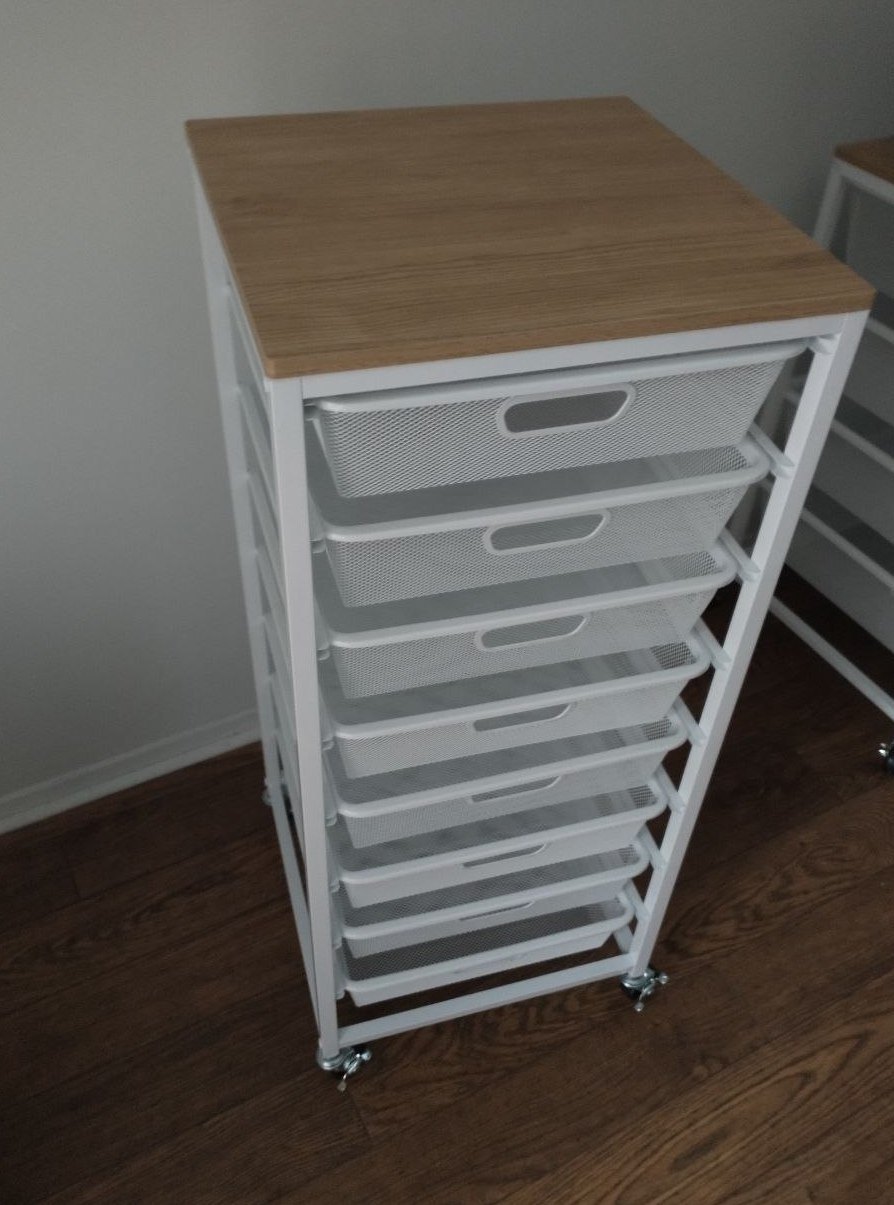 8-Drawer Storage Cart - Metal - Unused - photo 4