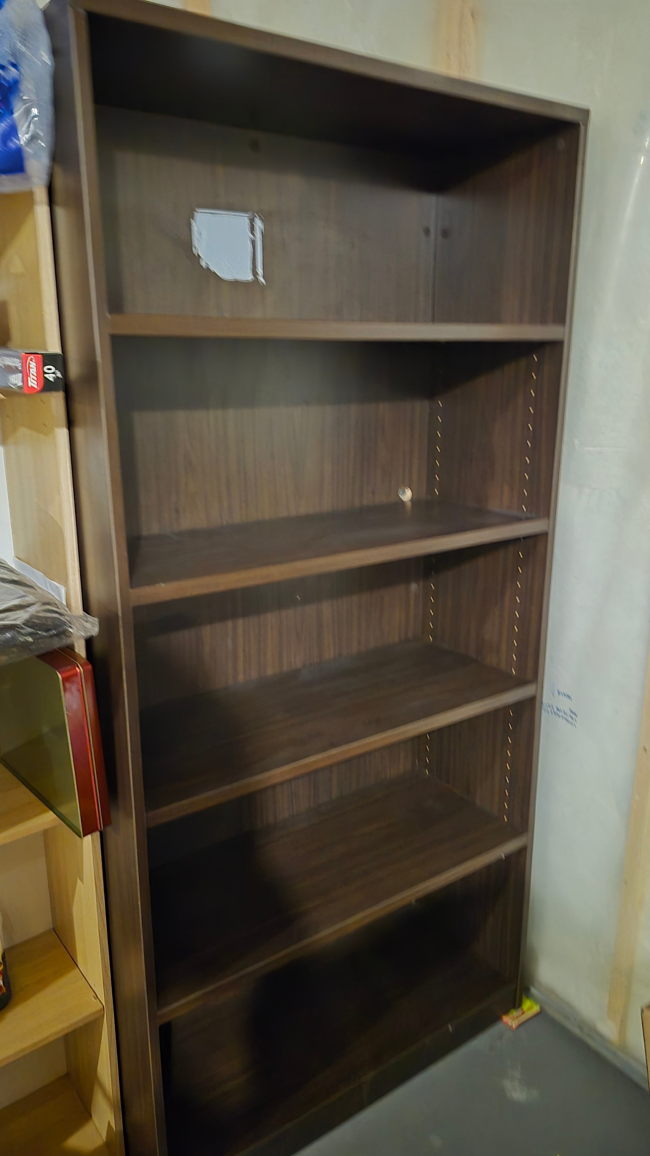 Dark Brown 5-Shelf Bookshelf