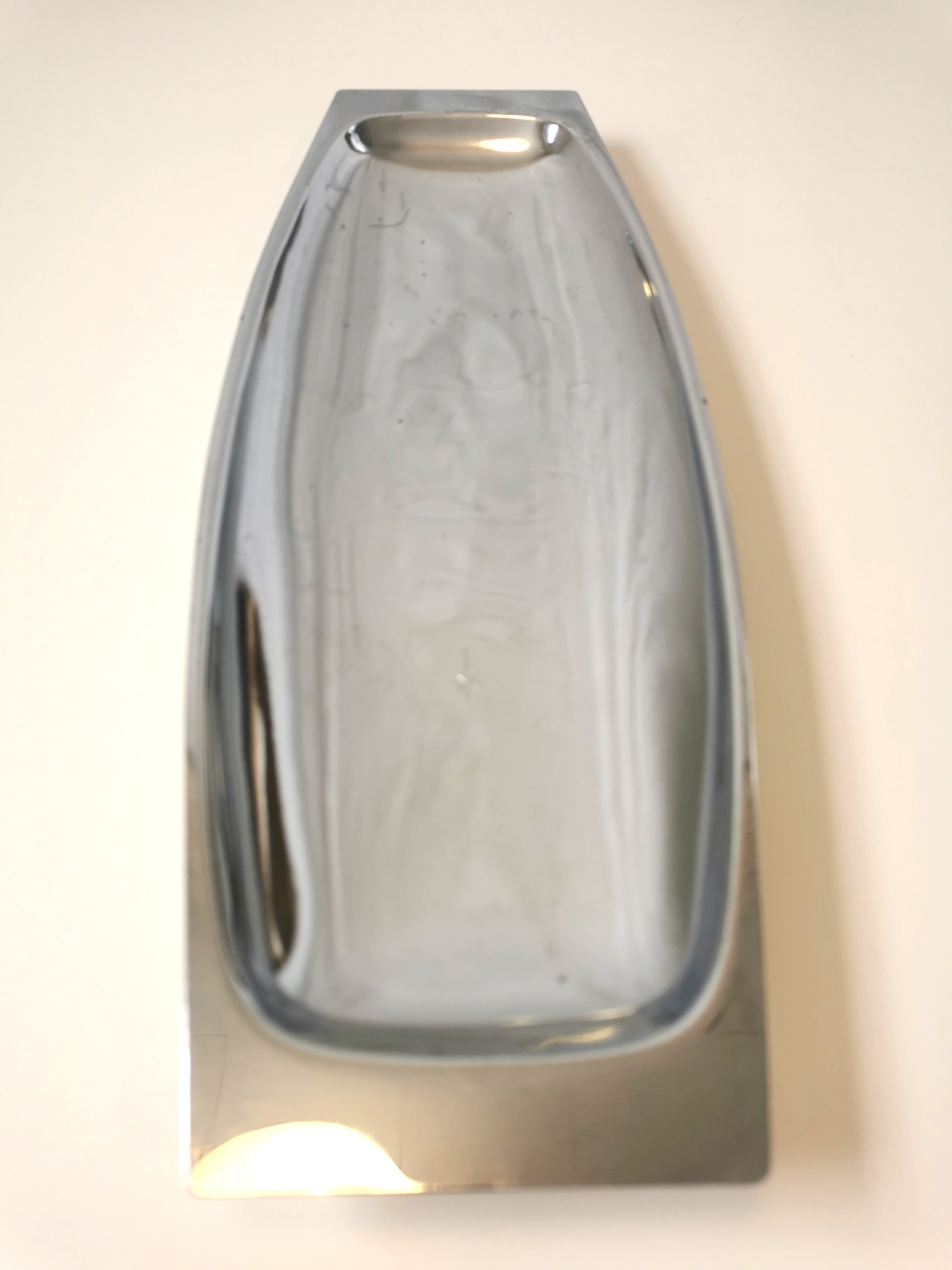 1950s Atomic Chrome Surfboard Serving Tray Starburst Etched - photo 2
