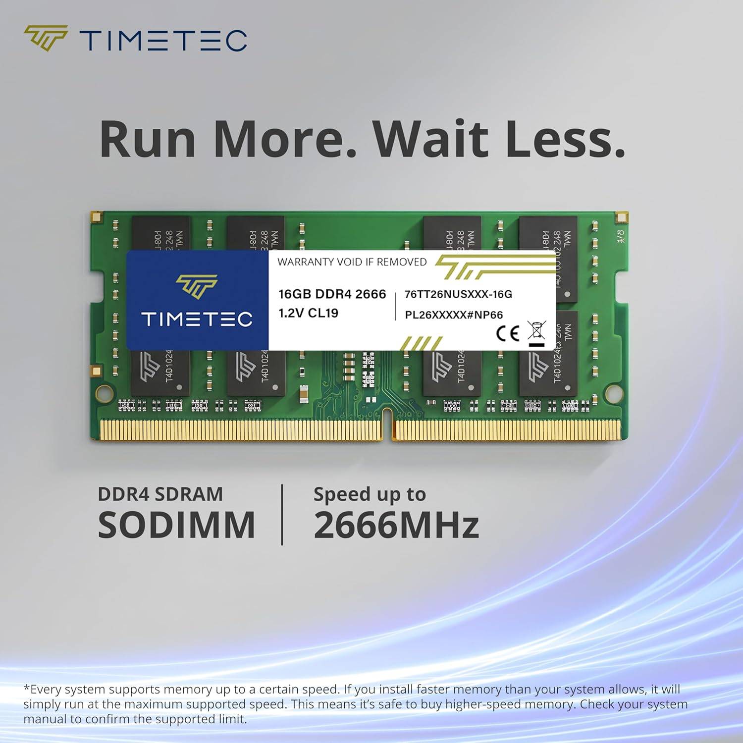 Timetec 16GB DDR4 2666MHz Laptop RAM SODIMM PC4 – New Open Box - photo 2