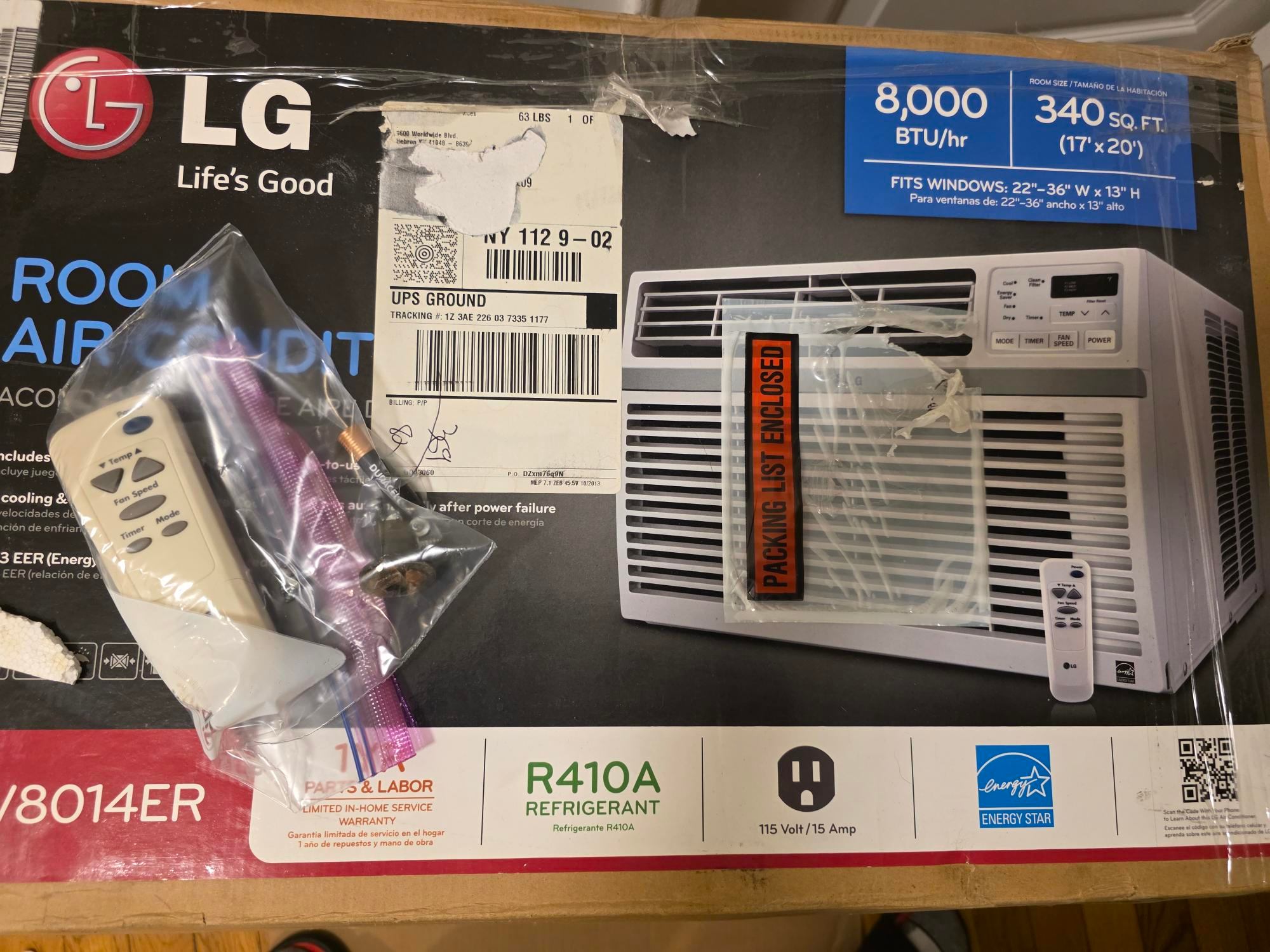 Window-Mounted AIR CONDITIONER - LG LW8014ER - photo 5