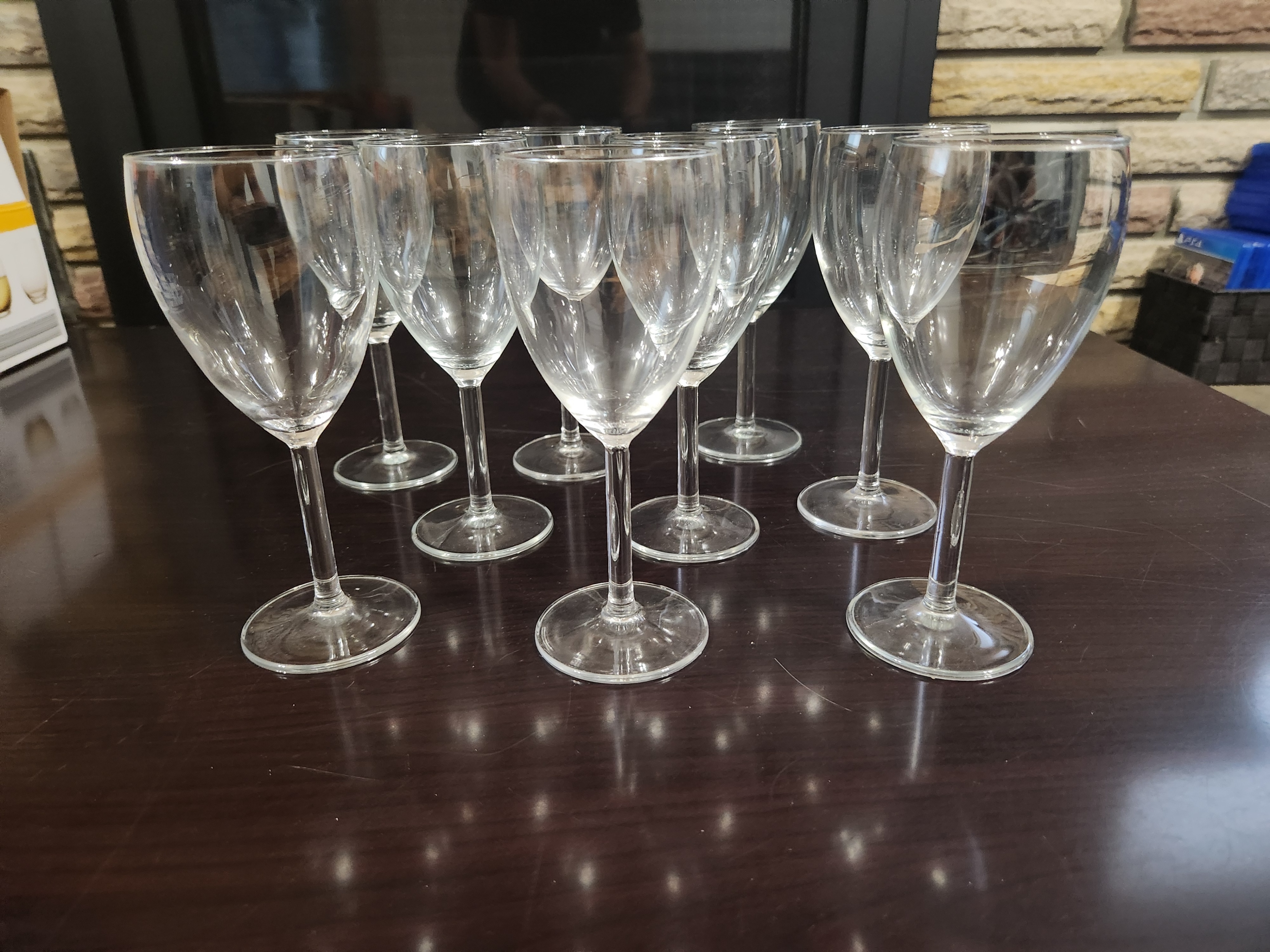Stemmed White Wine Glasses **9 available at $1.00/each