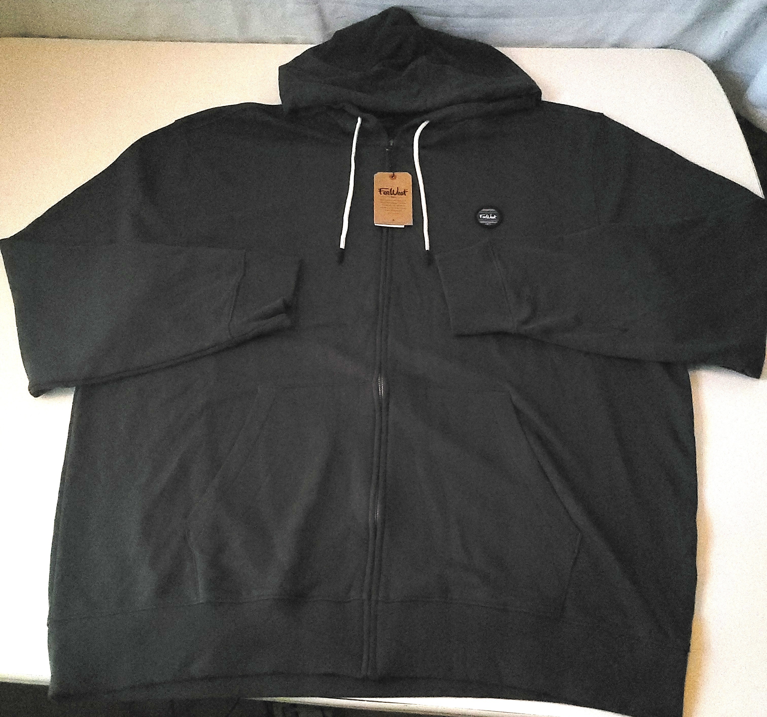 NWT FarWest Men's Full Zip Hoodie Charcoal Gray 3XL New - photo 2