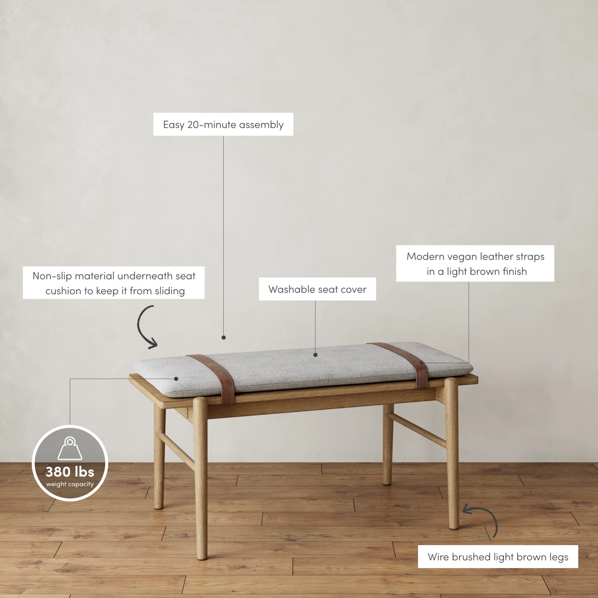 FREE – Upholstered Bench - photo 2