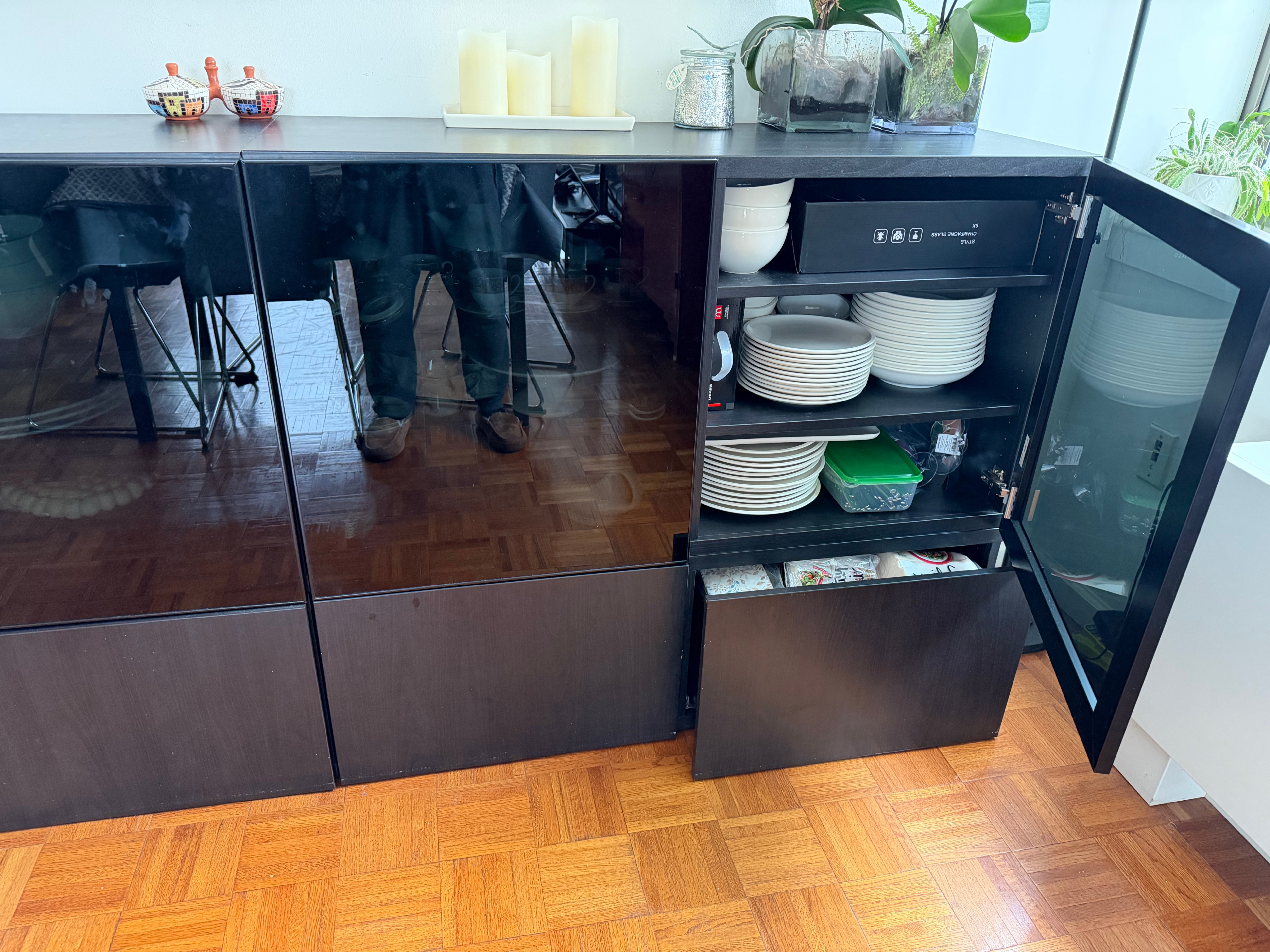 Black IKEA BESTA Console / Storage Cabinet - photo 3