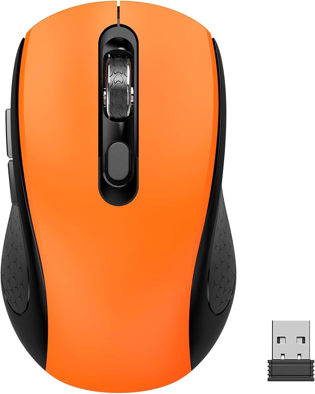 Orange Wireless Mouse 2.4GHz Silent 2400 DPI – New Sealed