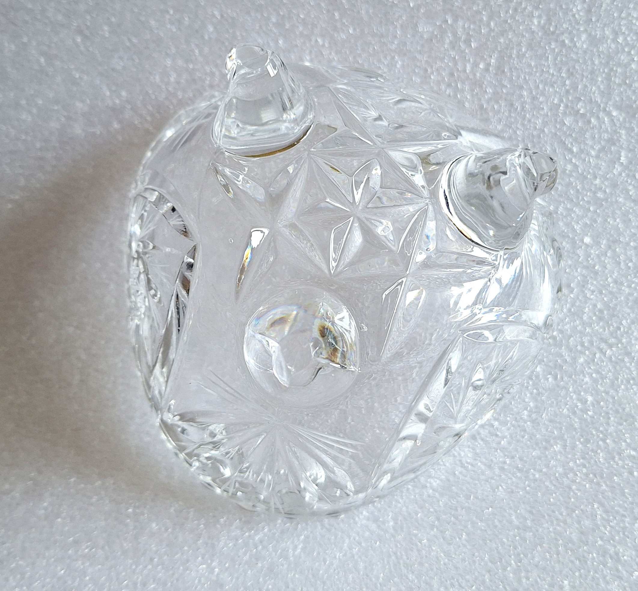 Beautiful Vintage Pinwheel Crystal Candy Trinket Dish Bowl - photo 3
