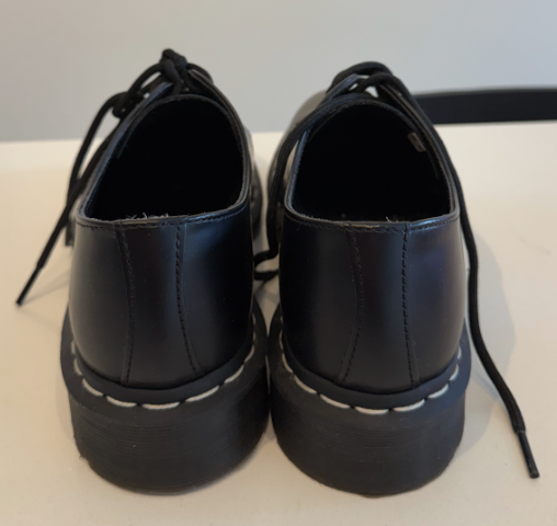 1461 WHITE STITCH SMOOTH LEATHER SHOES - photo 4