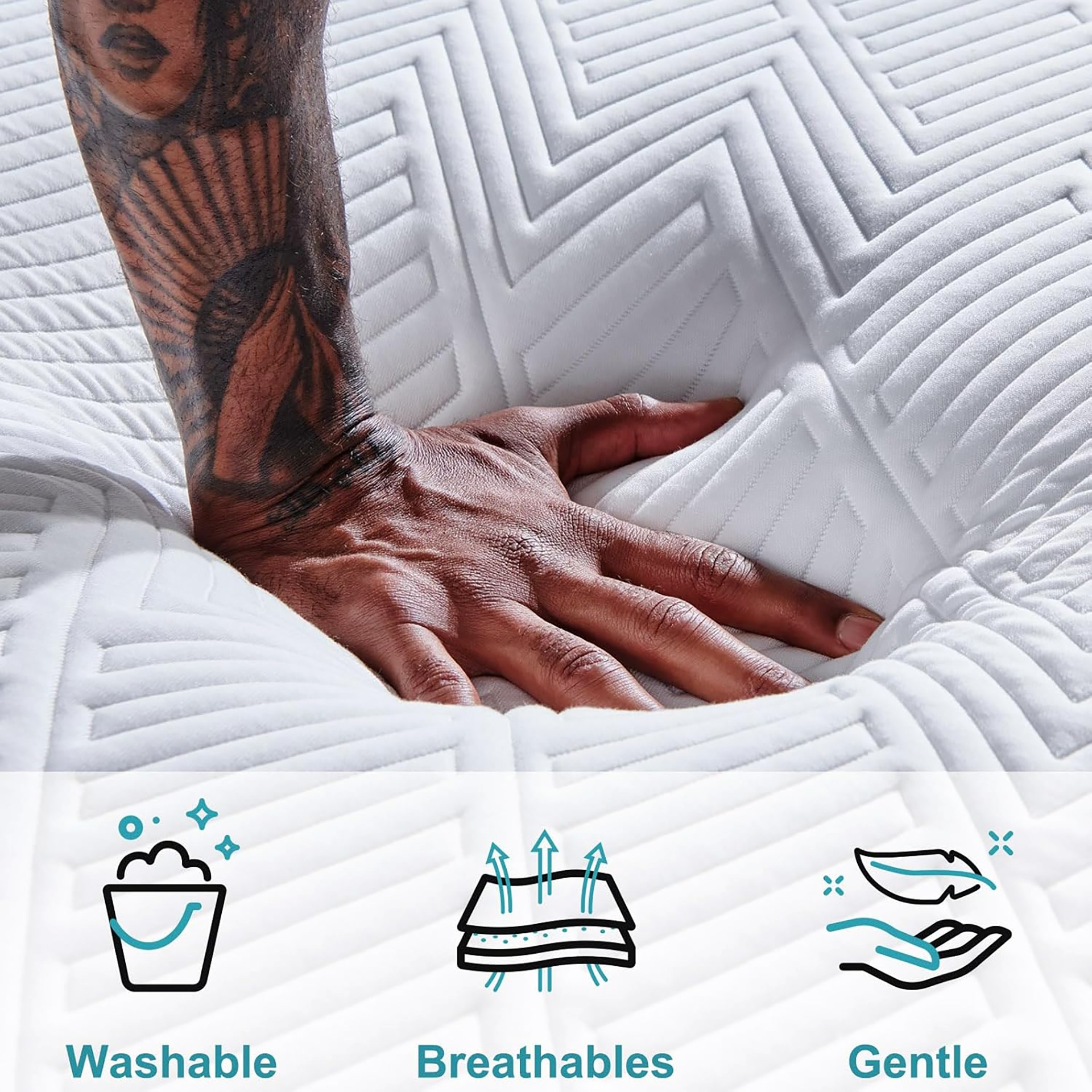 Like New Cal King Mattress - 10" Hybrid | Memory Foam - photo 3
