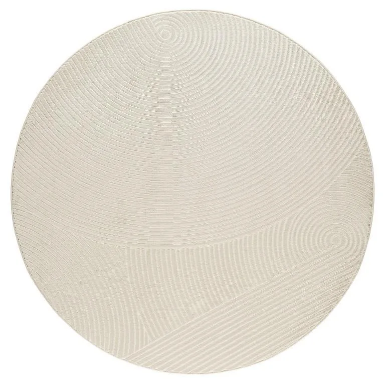 BRAND NEW 6' Round Cream Circular Area Rug