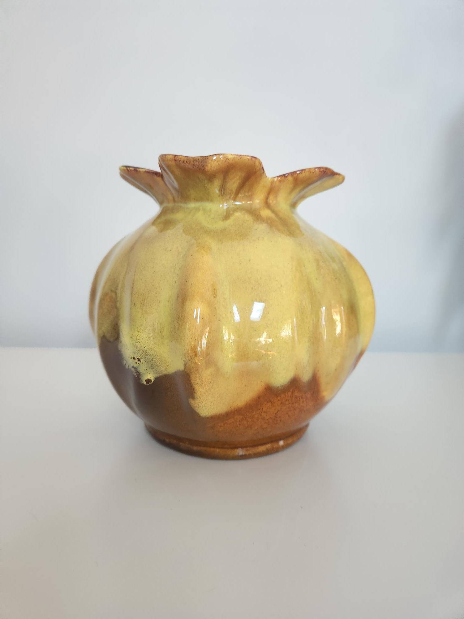 Stunning Vintage Mid-Century Style Ceramic Dripglaze Vase