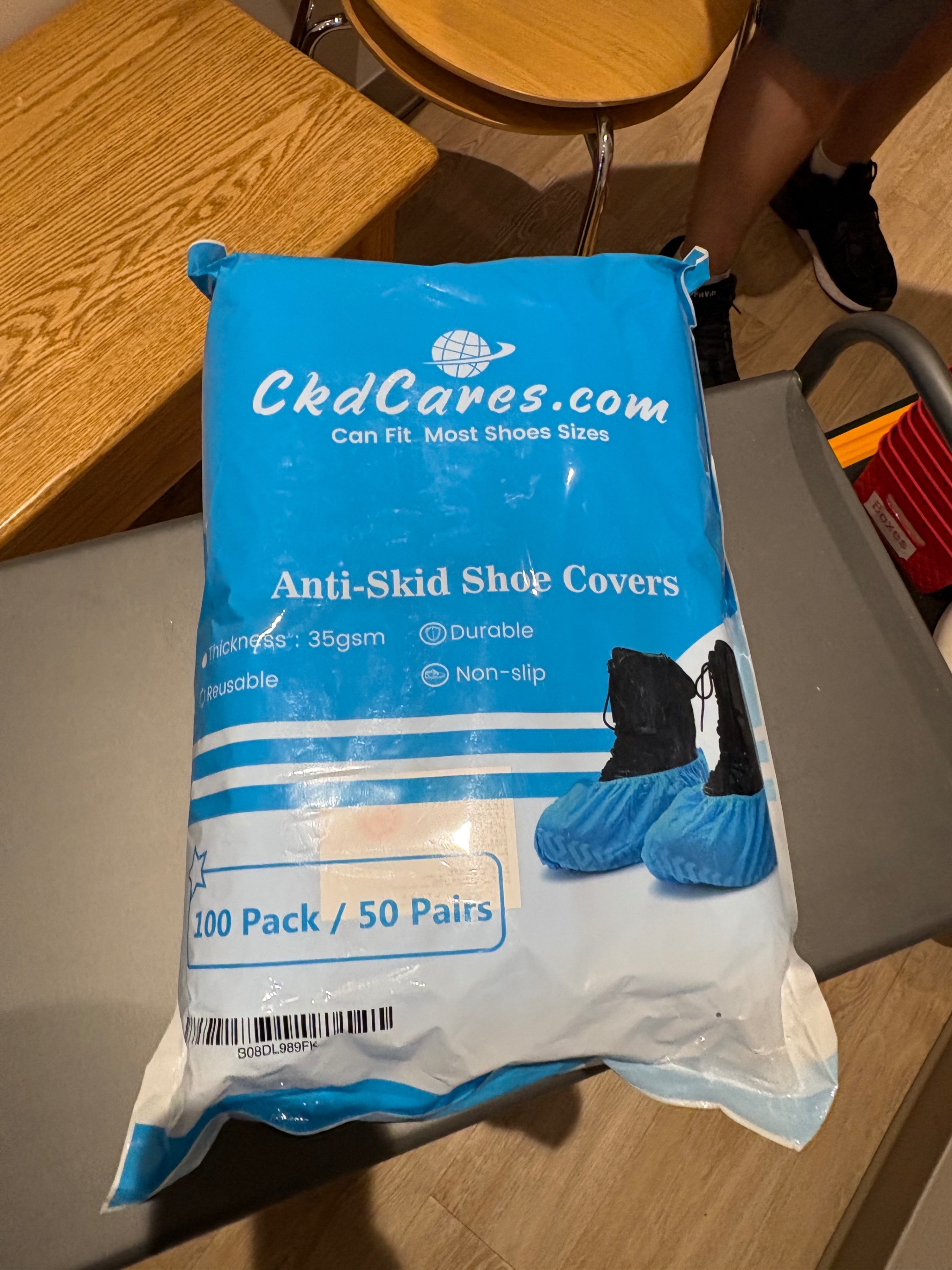 Disposable Anti-Skid Shoe Covers – 100 Pack (50 Pairs) - photo 2