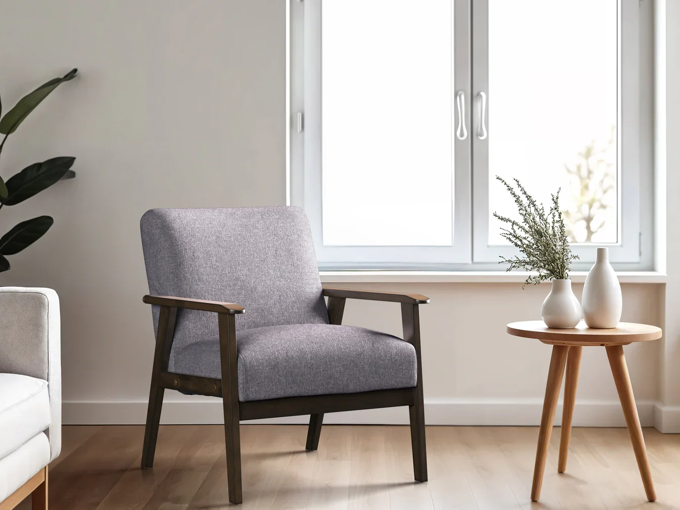 NEW  Manor Grey Mid-Century Accent Chair |BNIB