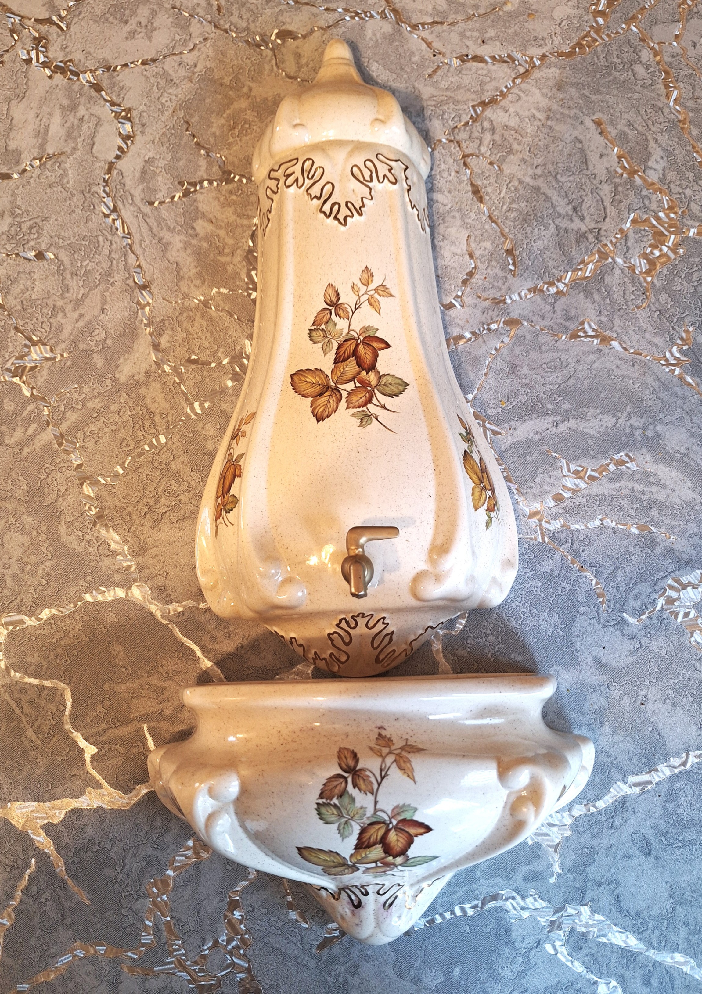 Large 24" Handmade 2 Piece Ceramic Hanging Wall Décor