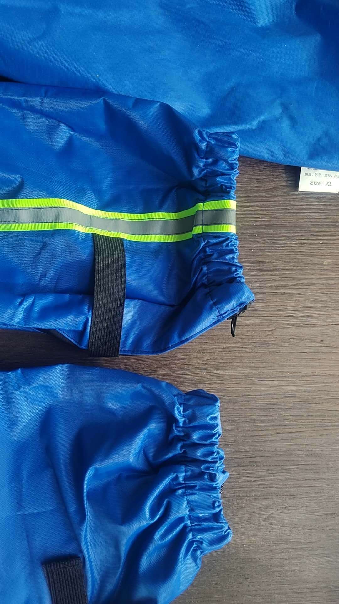 Blue Waterproof Shoe Covers with Reflective Strips - photo 2