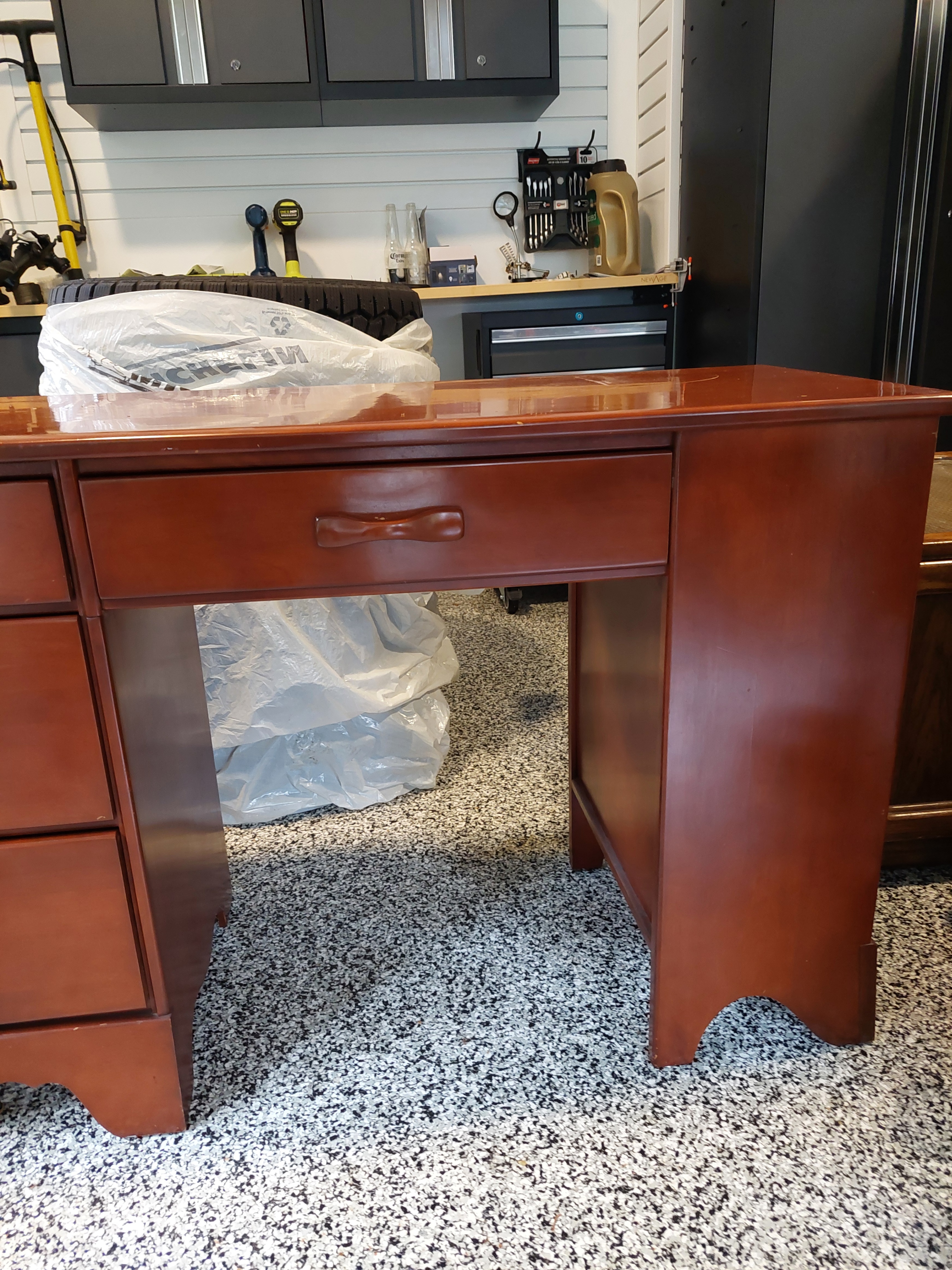 Wooden Desk with Drawers - photo 3