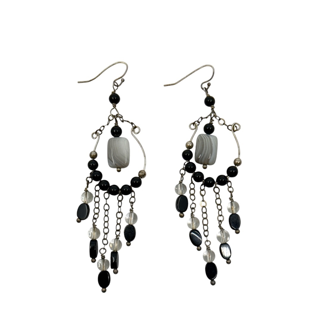 Hand Made Sterling silver gemstone bead earrings - GM334 - photo 3