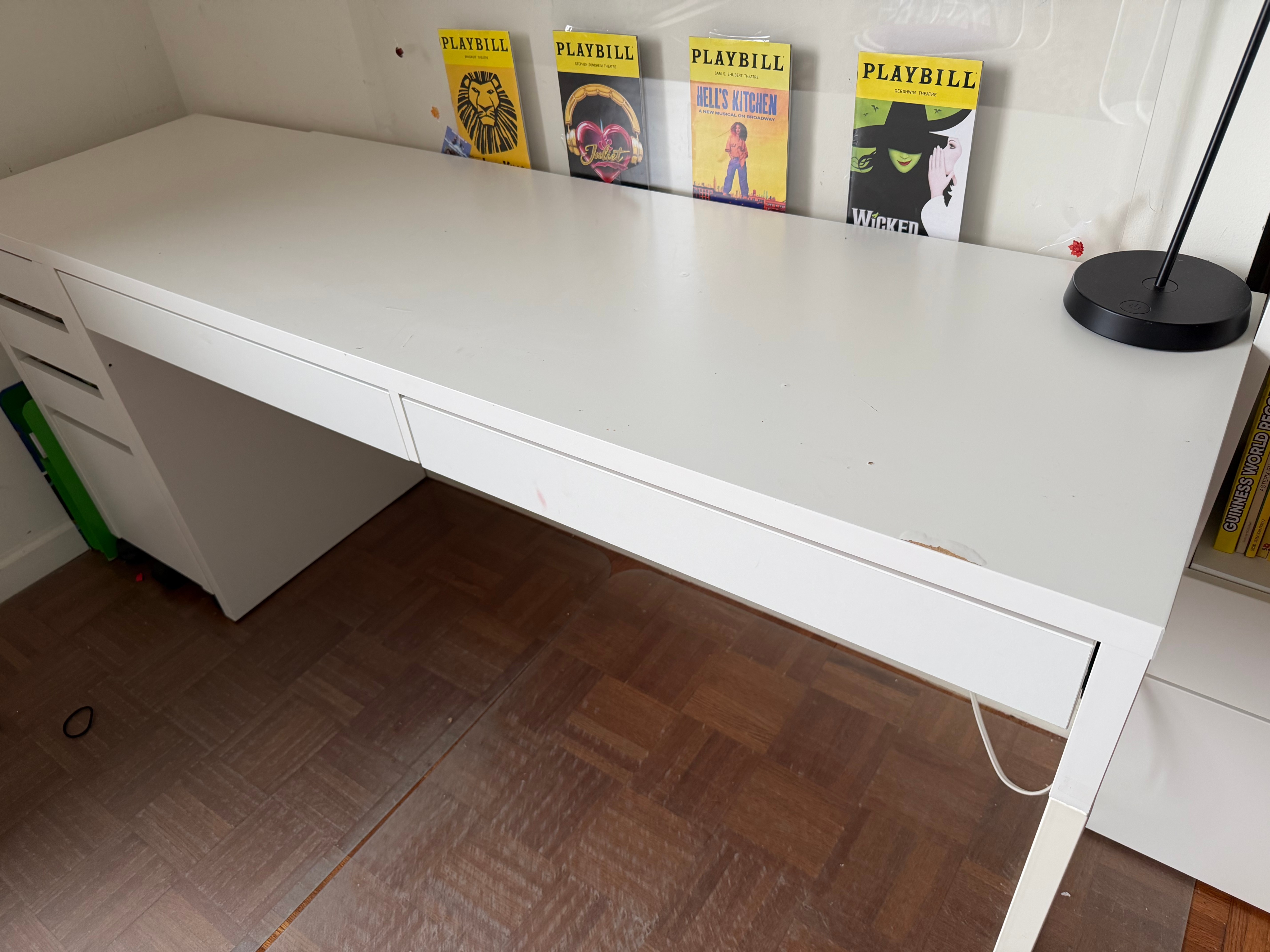 IKEA MICKE White Desk with Drawers - photo 3